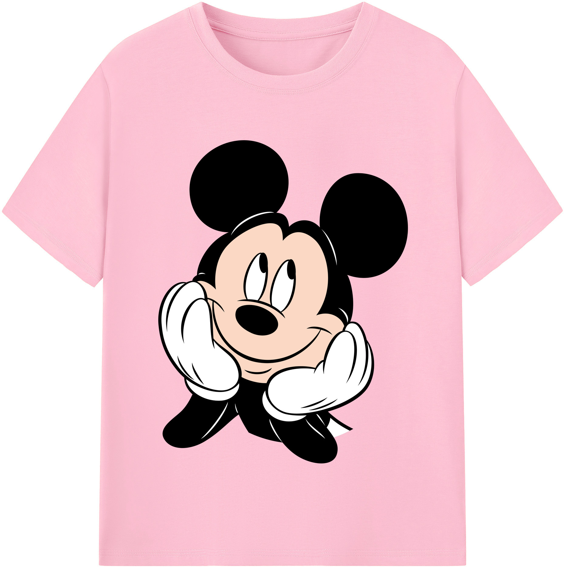 （画像用） ミッキーマウス Mickey Mouse 綿100％半袖Tシャツ（フロントプリント）