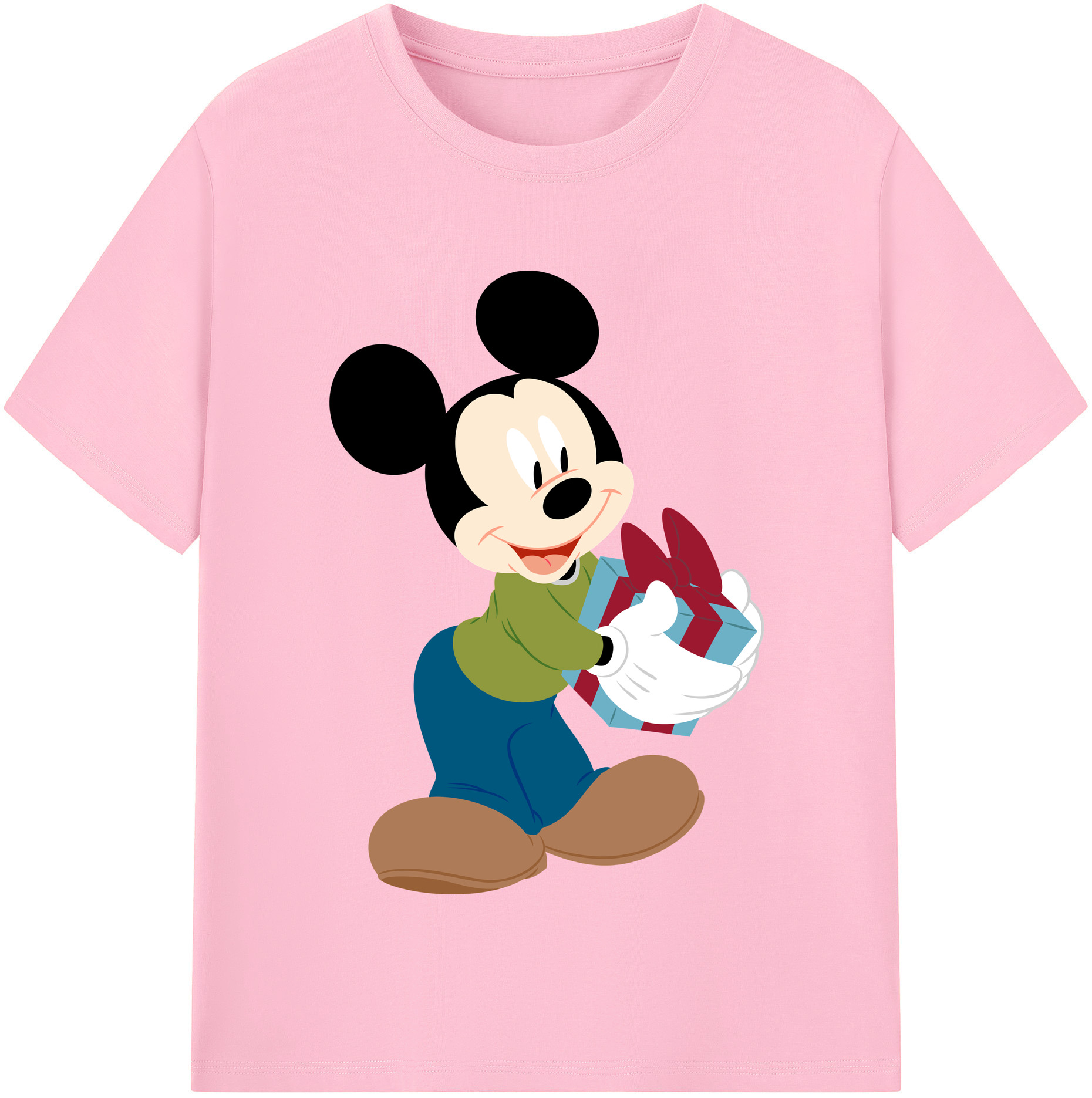 （画像用） ミッキーマウス Mickey Mouse 綿100％半袖Tシャツ（フロントプリント）