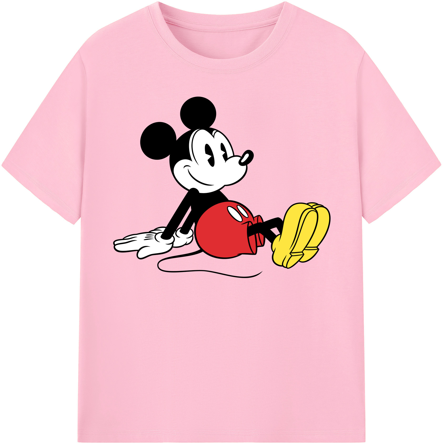 （画像用） ミッキーマウス Mickey Mouse 綿100％半袖Tシャツ（フロントプリント）