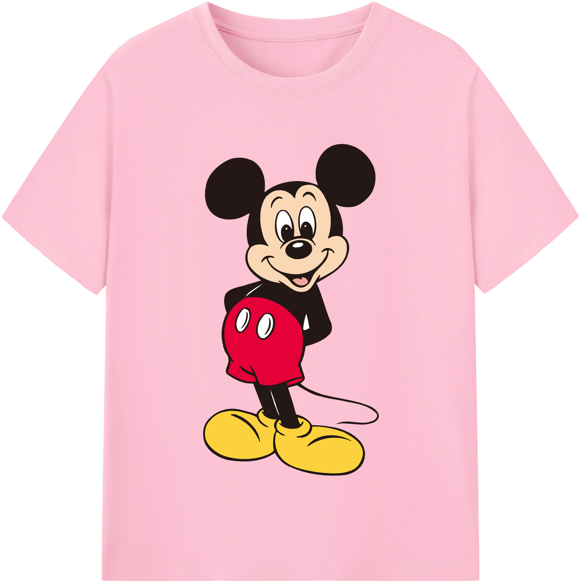 （画像用） ミッキーマウス Mickey Mouse 綿100％半袖Tシャツ（フロントプリント）