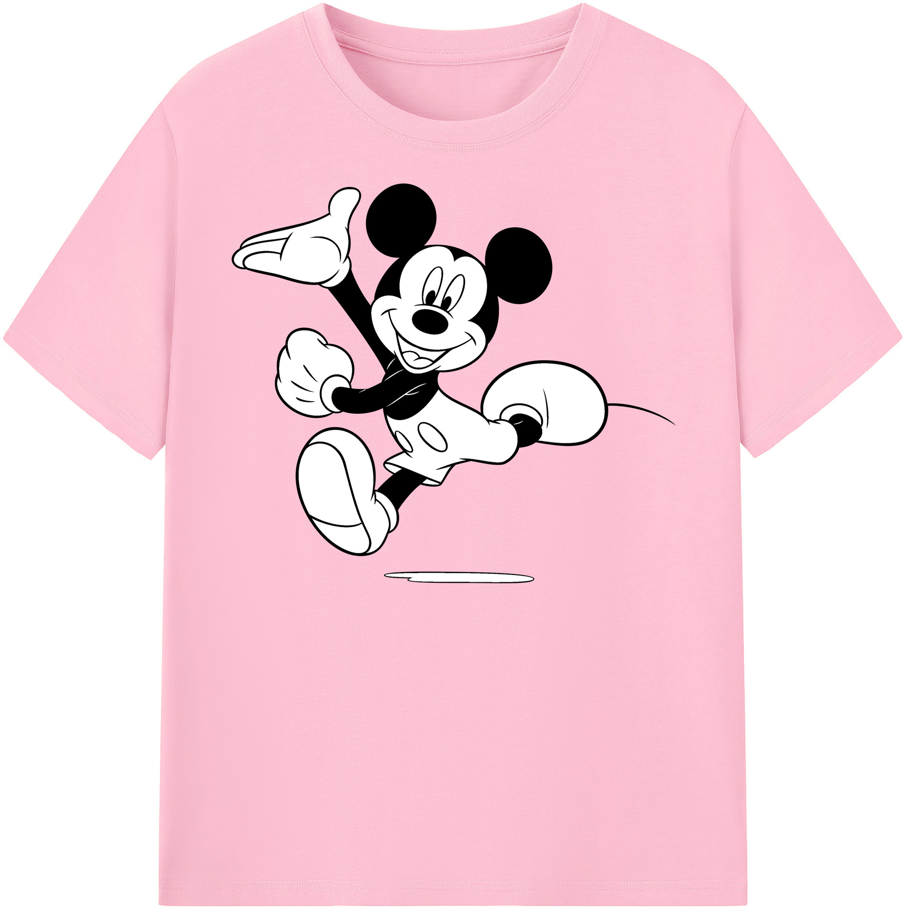 （画像用） ミッキーマウス Mickey Mouse 綿100％半袖Tシャツ（フロントプリント）