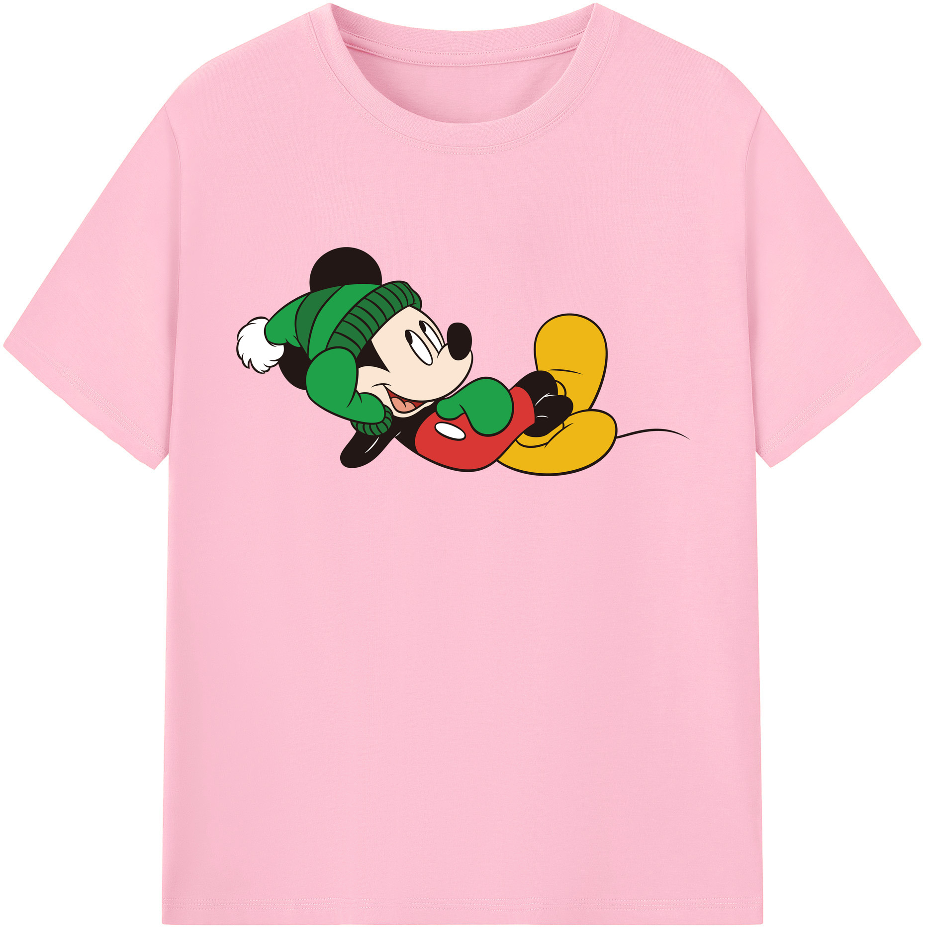 （画像用） ミッキーマウス Mickey Mouse 綿100％半袖Tシャツ（フロントプリント）