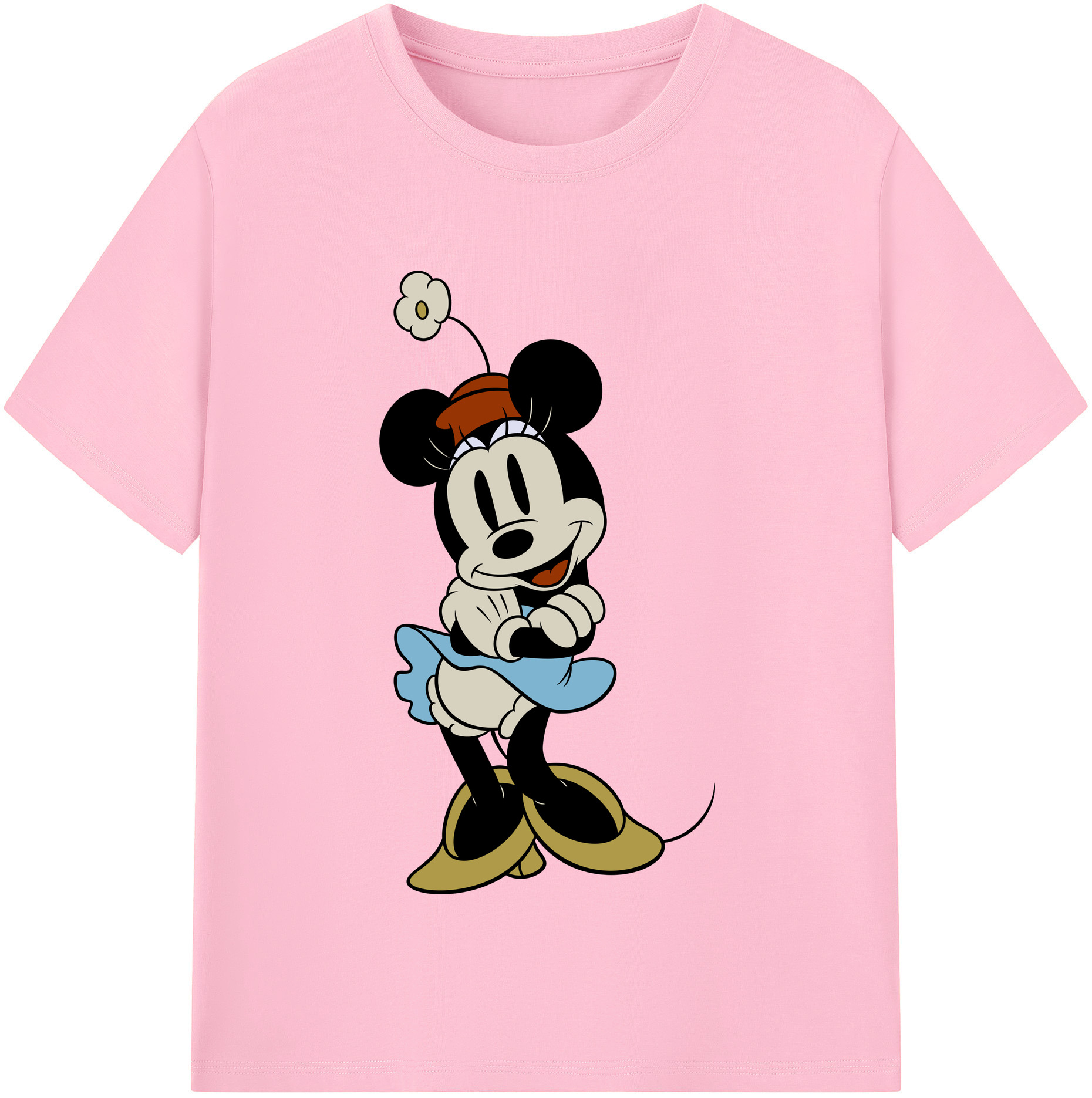 （画像用） ミッキーマウス Mickey Mouse 綿100％半袖Tシャツ（フロントプリント）