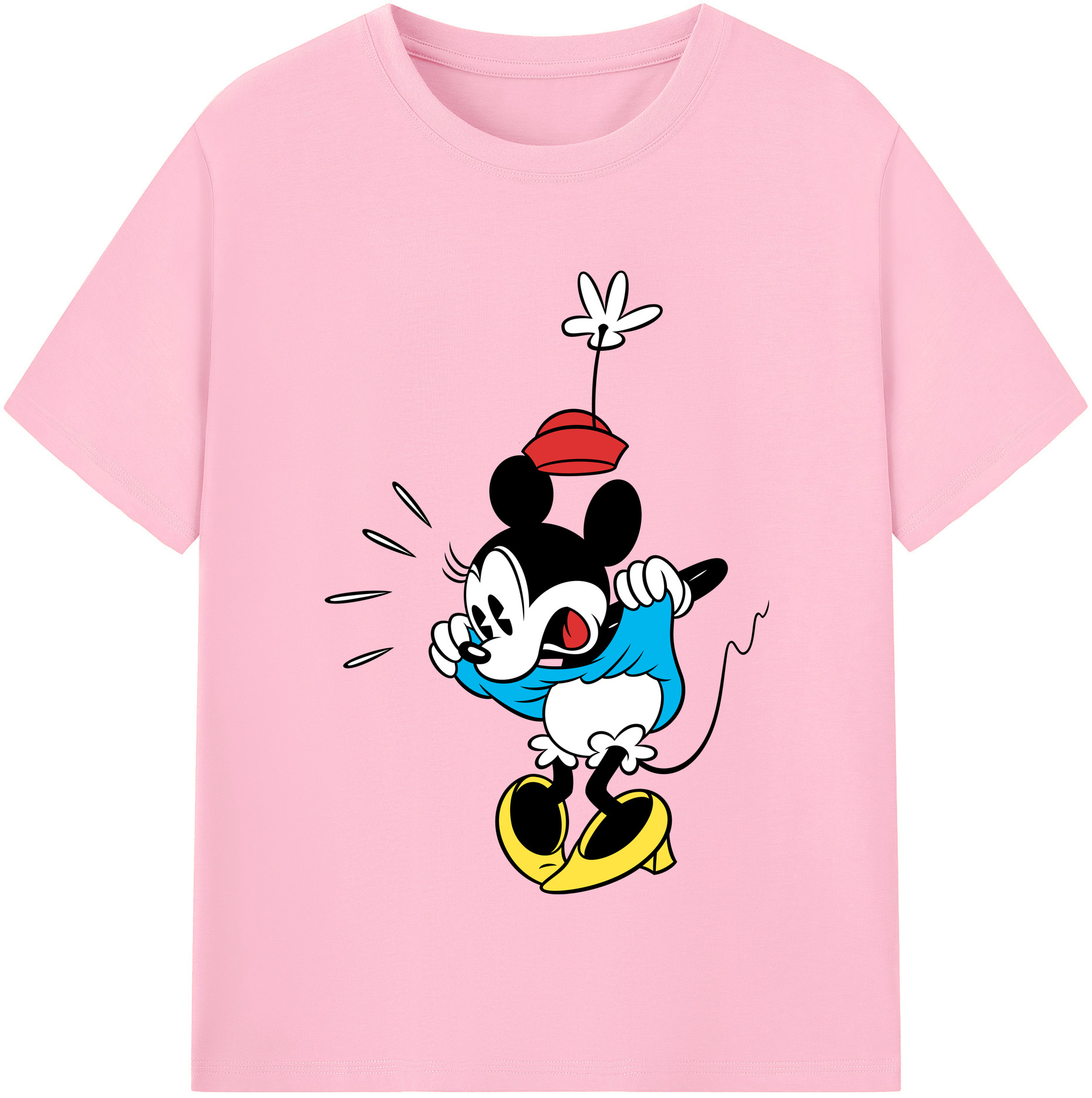 （画像用） ミッキーマウス Mickey Mouse 綿100％半袖Tシャツ（フロントプリント）