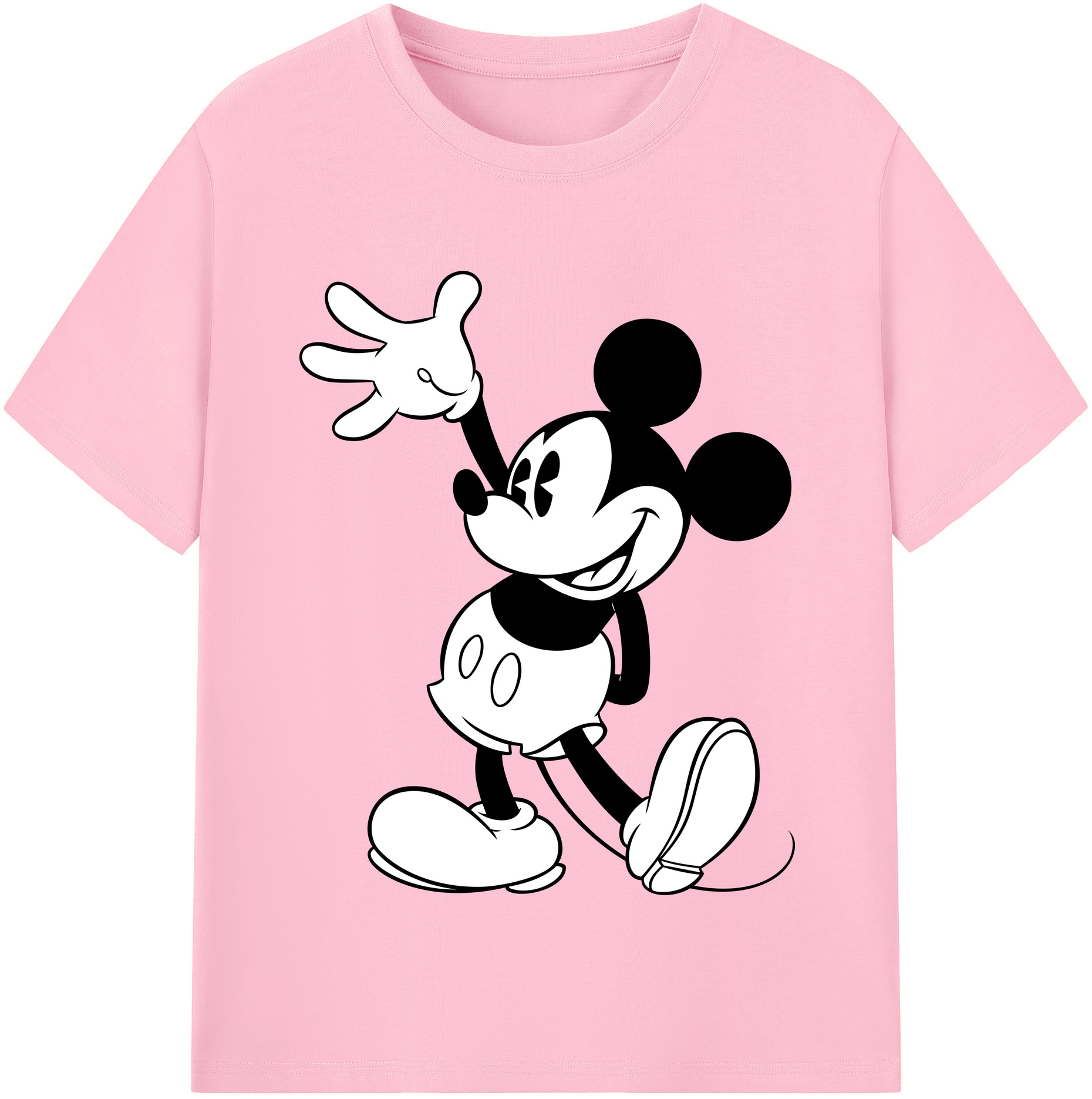 （画像用） ミッキーマウス Mickey Mouse 綿100％半袖Tシャツ（フロントプリント）