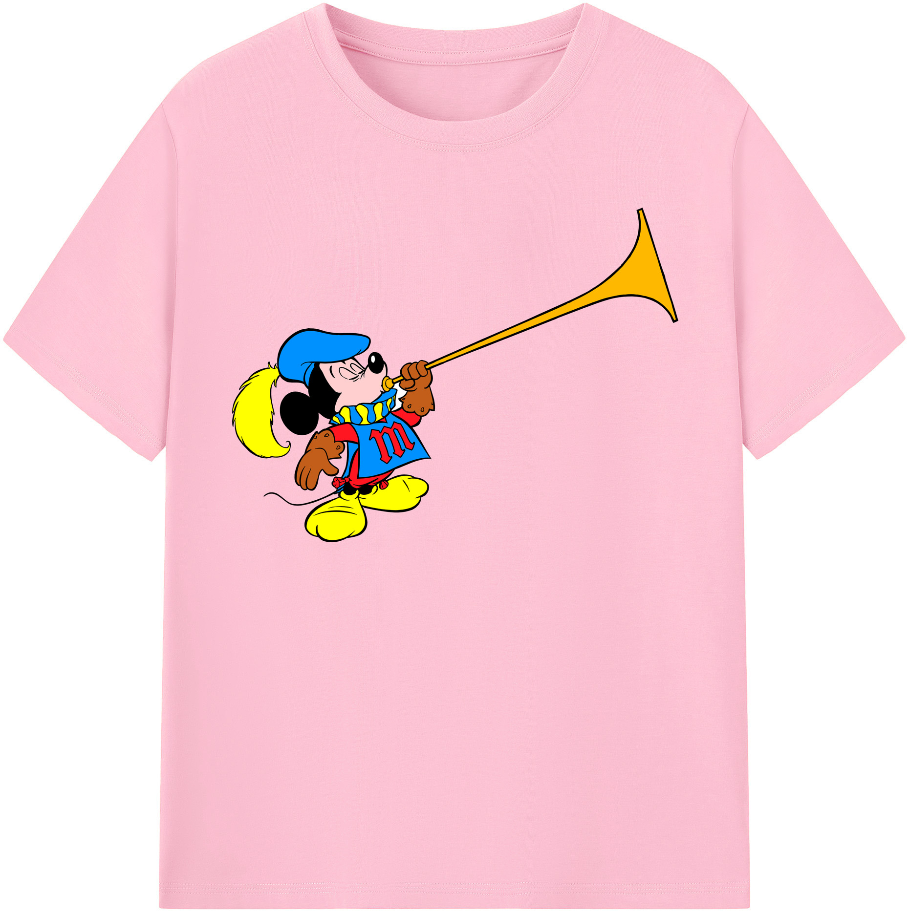 （画像用） ミッキーマウス Mickey Mouse 綿100％半袖Tシャツ（フロントプリント）