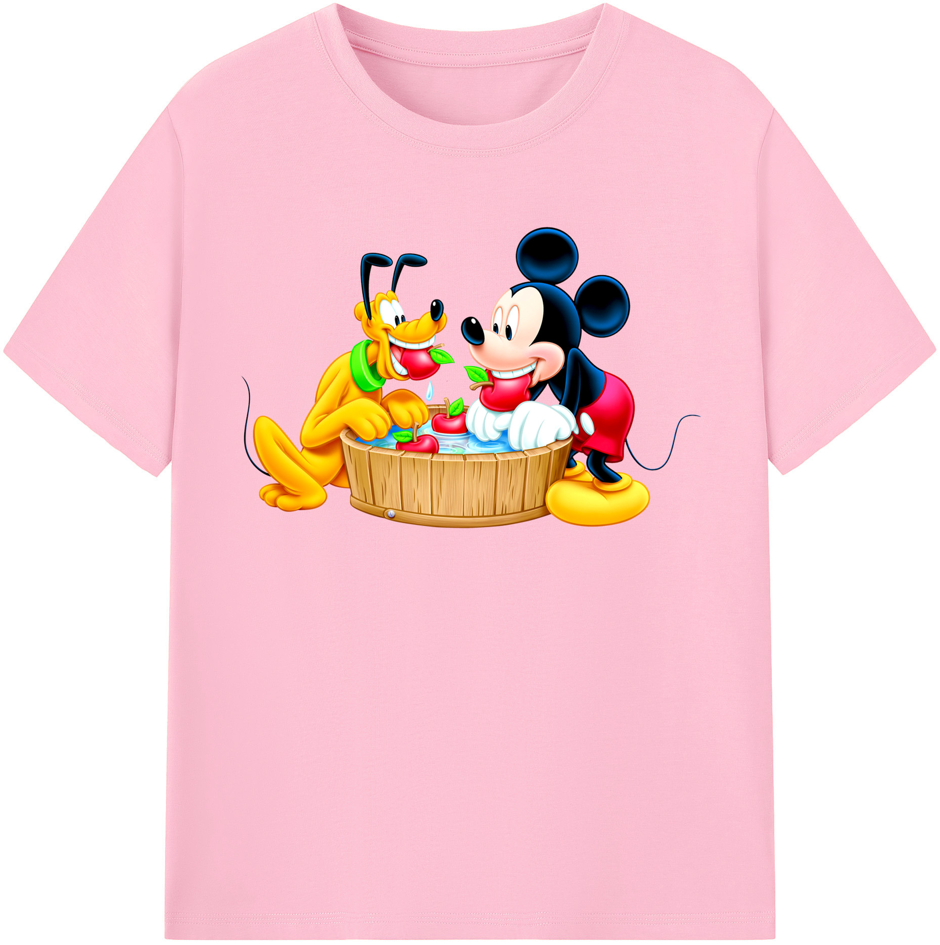 （画像用） ミッキーマウス Mickey Mouse 綿100％半袖Tシャツ（フロントプリント）