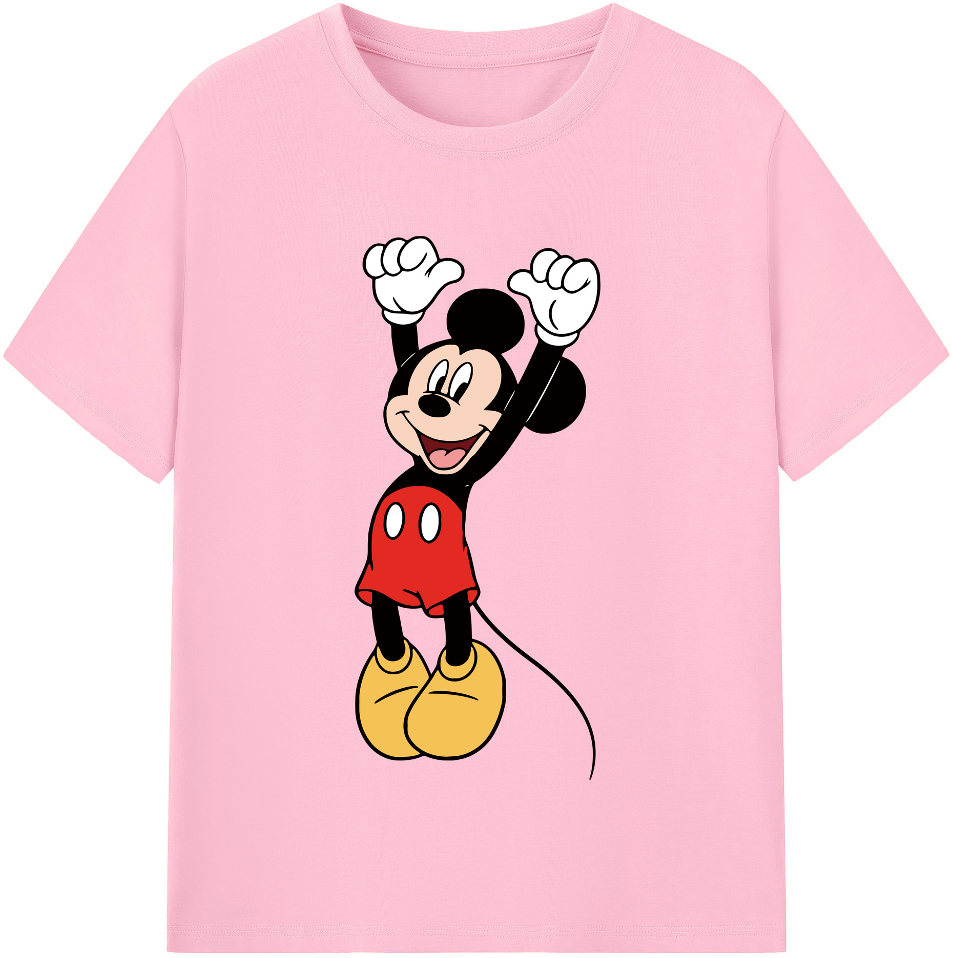 （画像用） ミッキーマウス Mickey Mouse 綿100％半袖Tシャツ（フロントプリント）