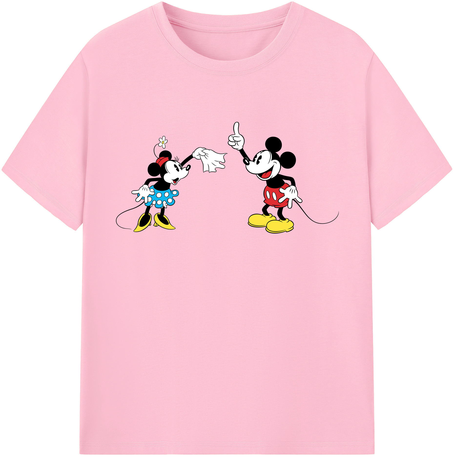 （画像用） ミッキーマウス Mickey Mouse 綿100％半袖Tシャツ（フロントプリント）