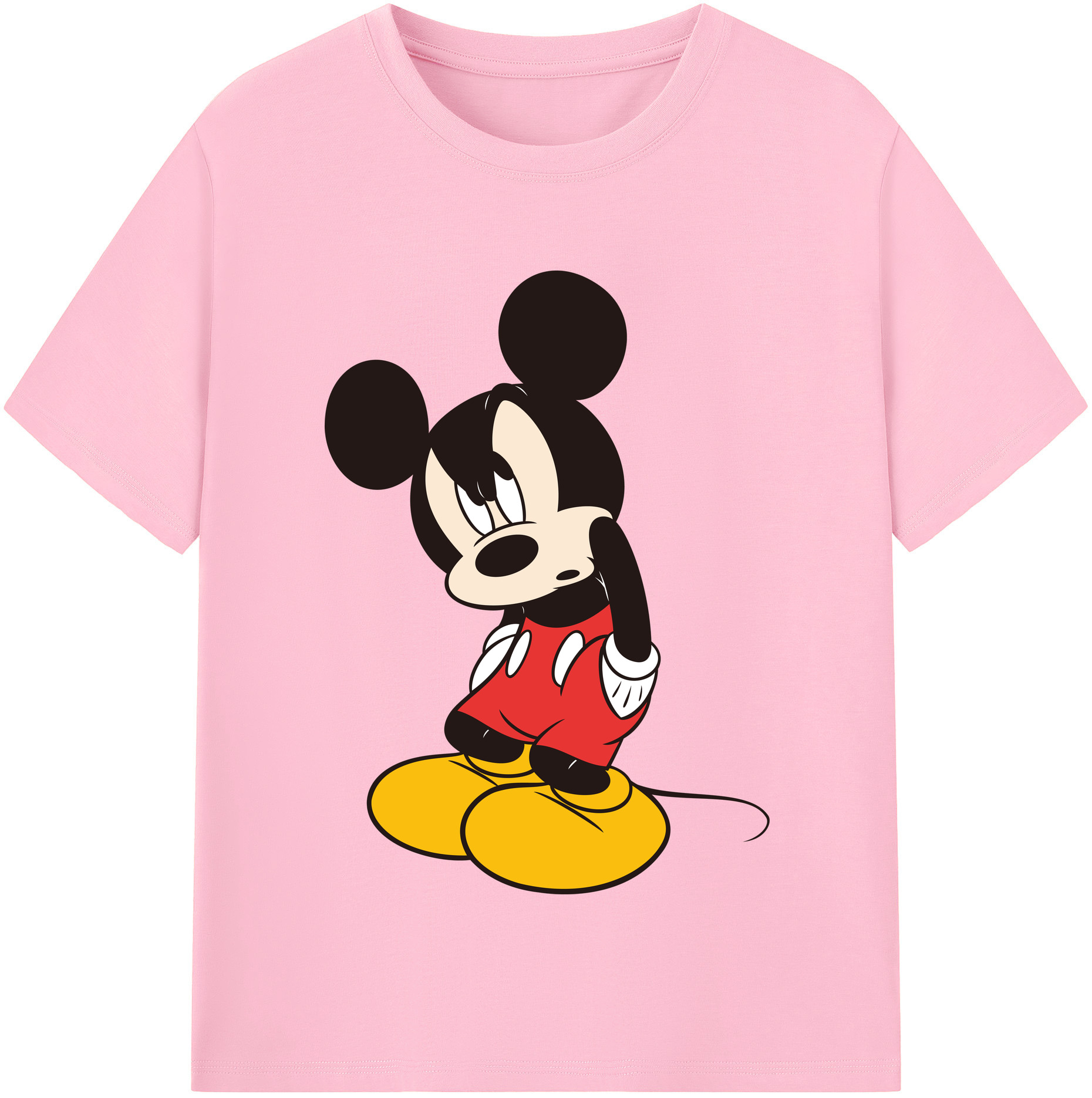 （画像用） ミッキーマウス Mickey Mouse 綿100％半袖Tシャツ（フロントプリント）