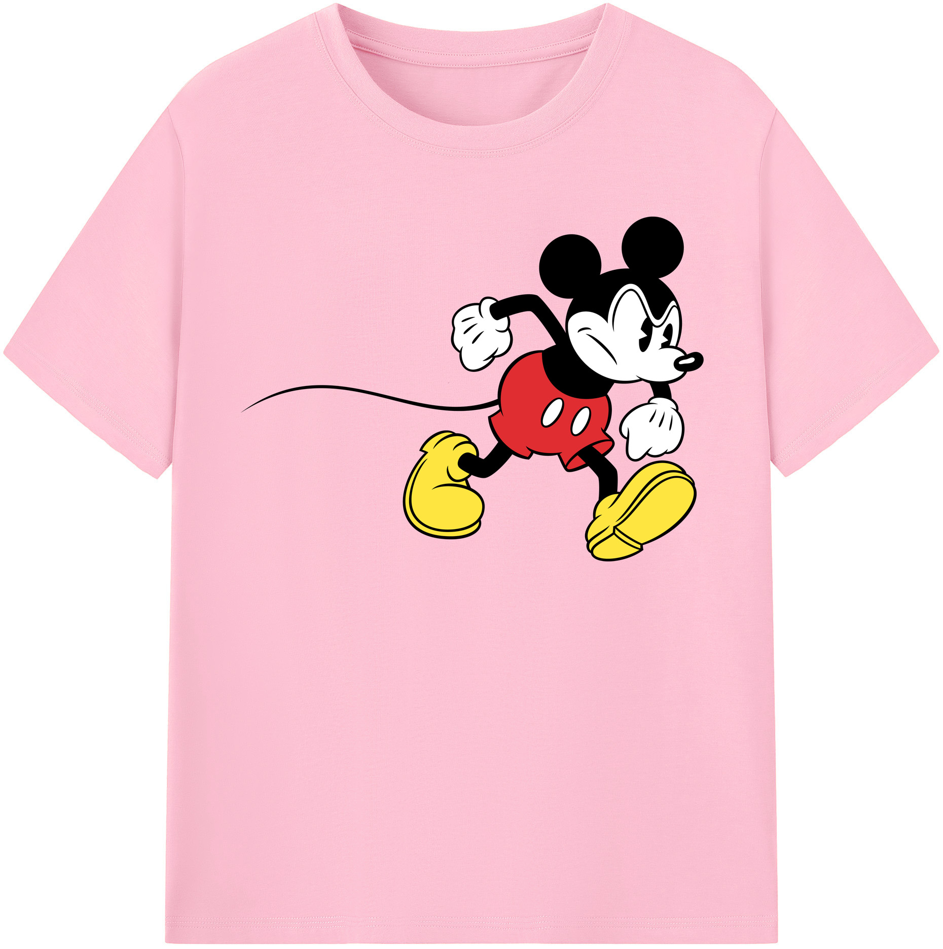 （画像用） ミッキーマウス Mickey Mouse 綿100％半袖Tシャツ（フロントプリント）