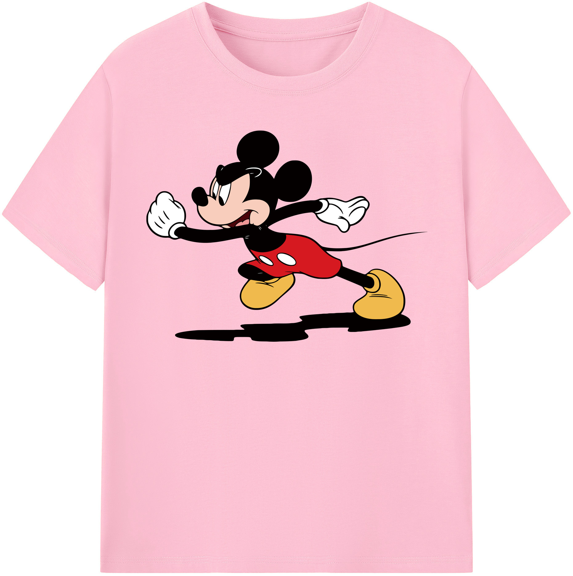 （画像用） ミッキーマウス Mickey Mouse 綿100％半袖Tシャツ（フロントプリント）