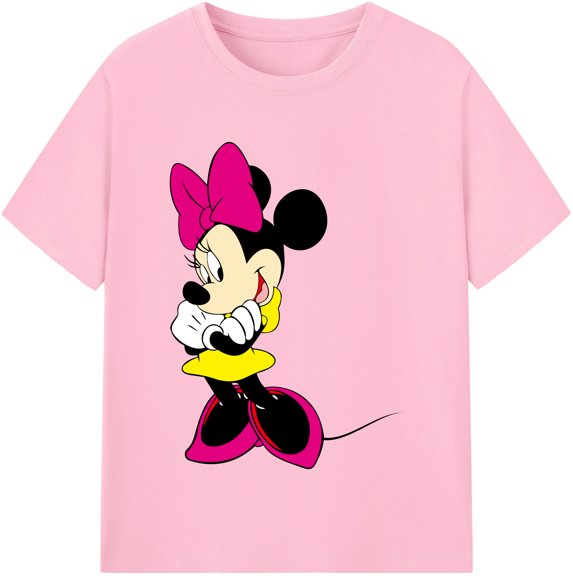 （画像用） ミッキーマウス Mickey Mouse 綿100％半袖Tシャツ（フロントプリント）
