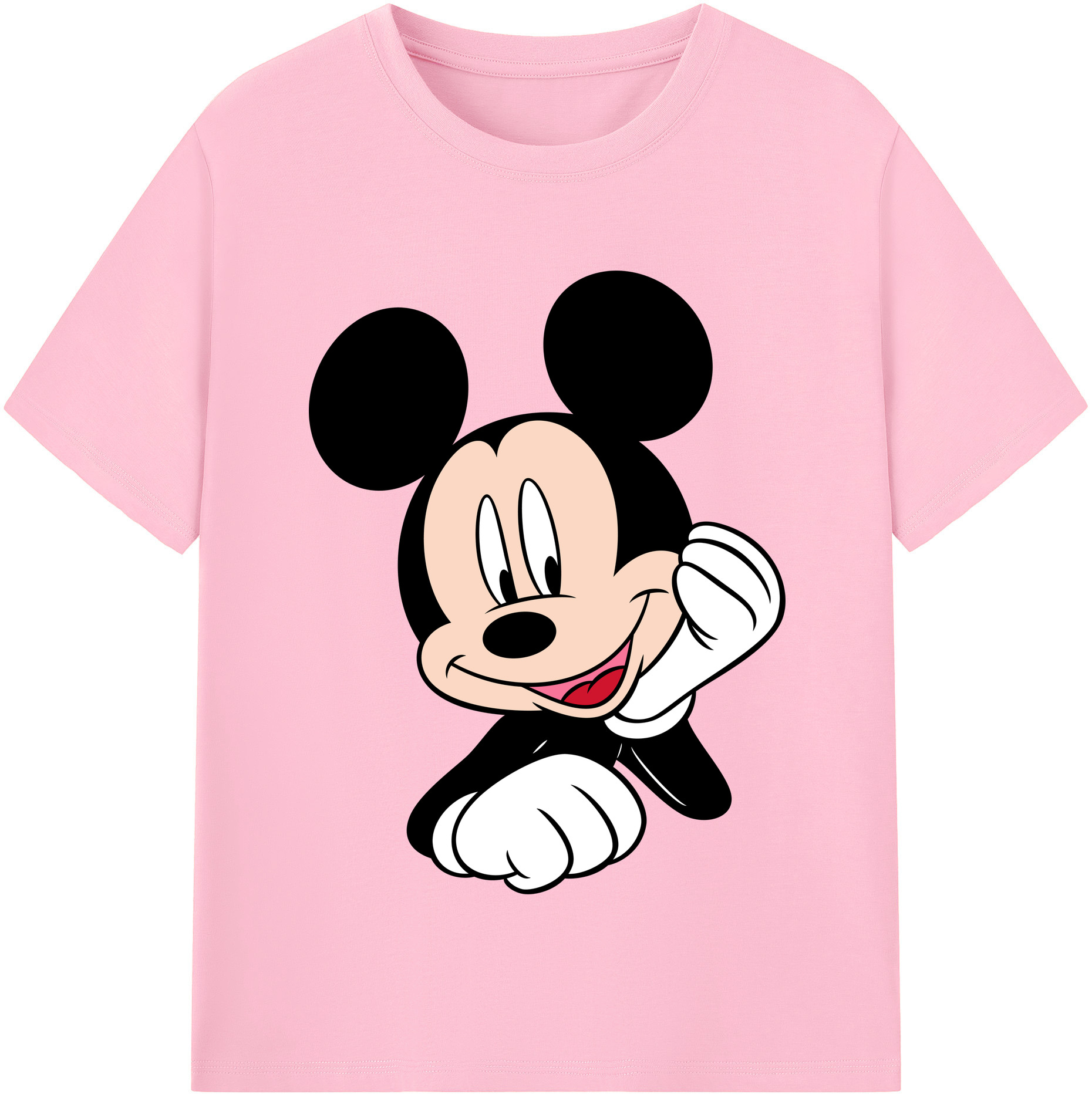 （画像用） ミッキーマウス Mickey Mouse 綿100％半袖Tシャツ（フロントプリント）