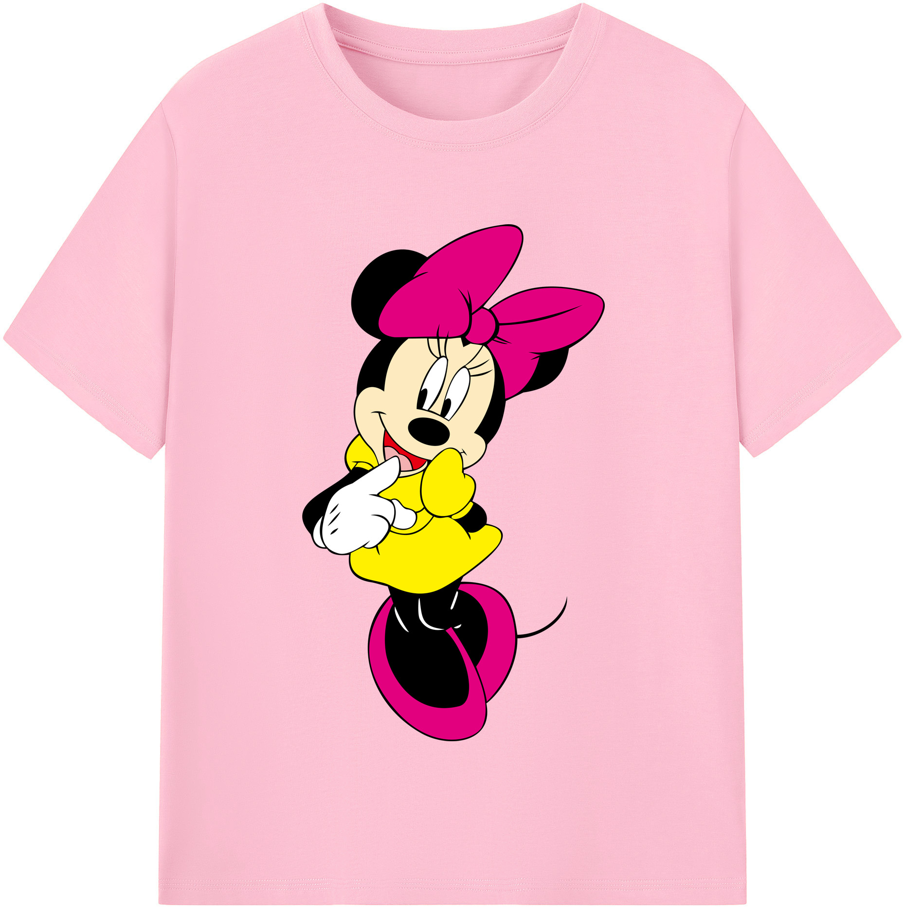 （画像用） ミッキーマウス Mickey Mouse 綿100％半袖Tシャツ（フロントプリント）