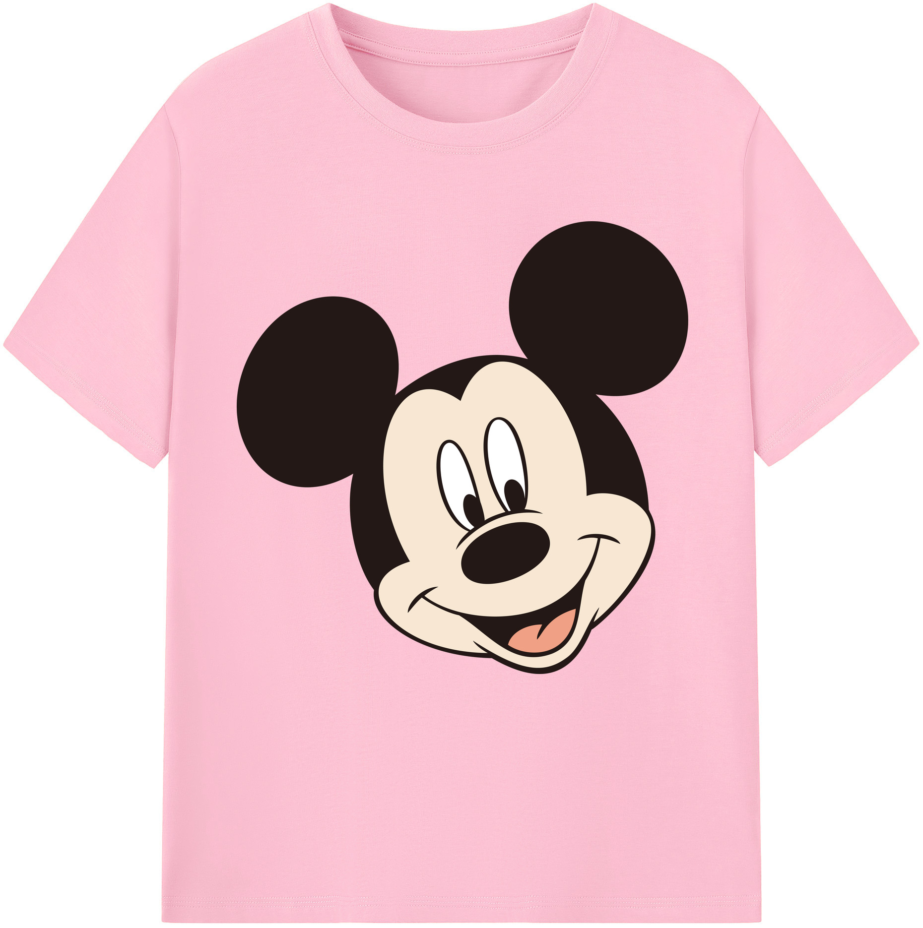 （画像用） ミッキーマウス Mickey Mouse 綿100％半袖Tシャツ（フロントプリント）
