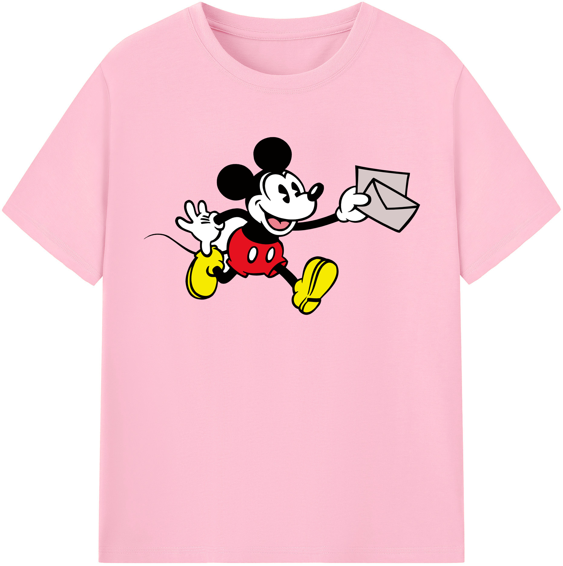 （画像用） ミッキーマウス Mickey Mouse 綿100％半袖Tシャツ（フロントプリント）