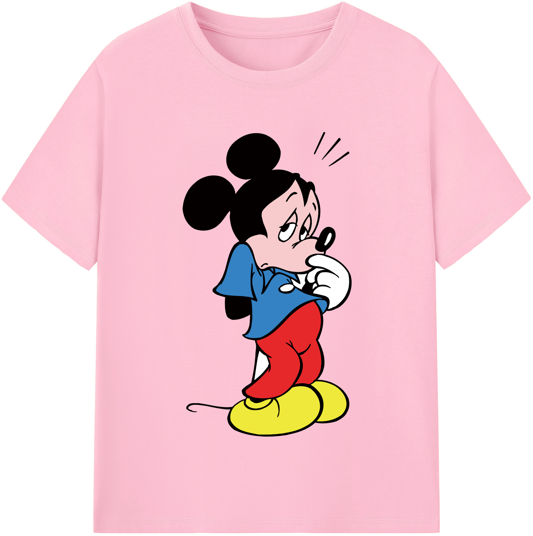 （画像用） ミッキーマウス Mickey Mouse 綿100％半袖Tシャツ（フロントプリント）
