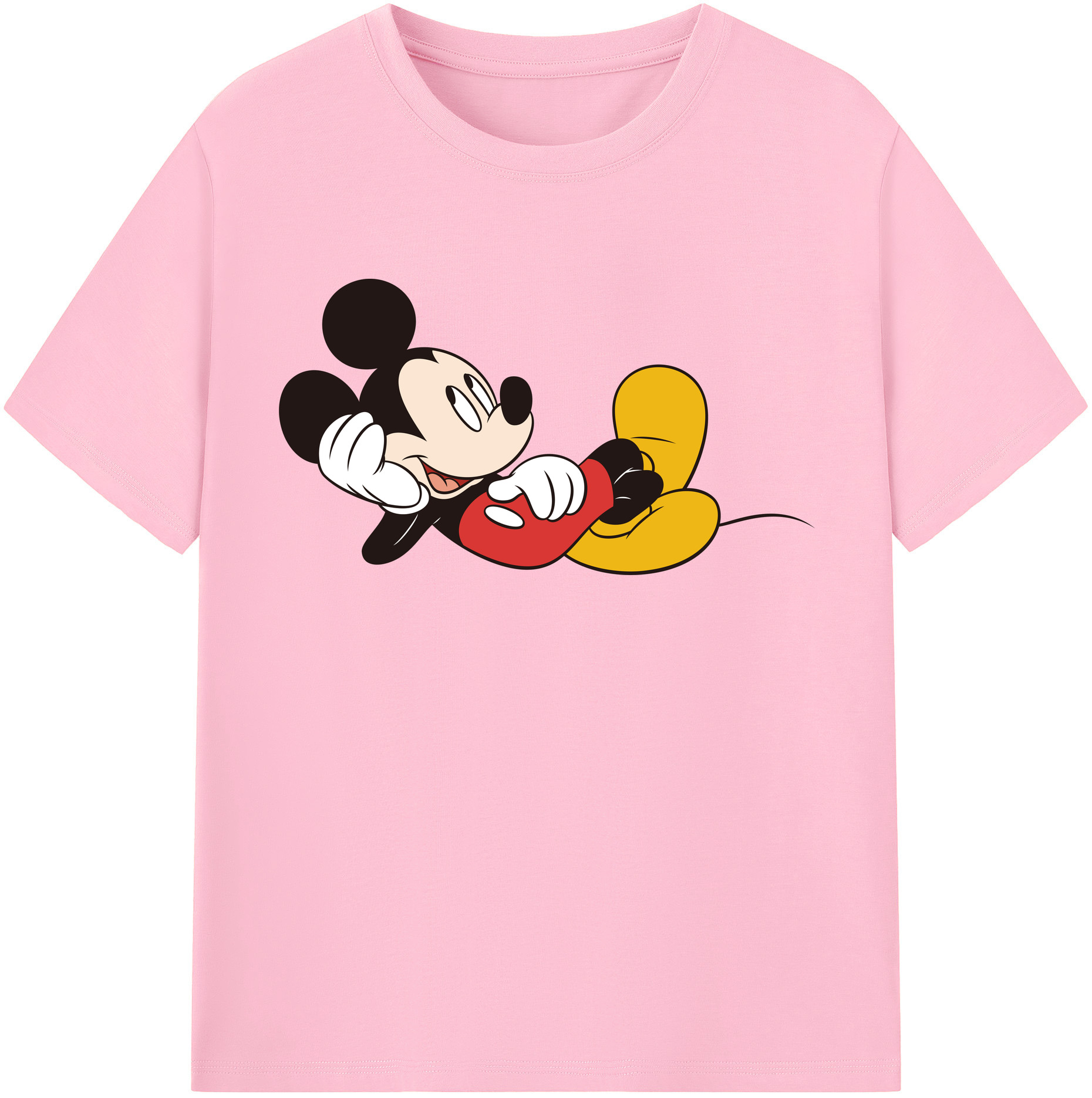 （画像用） ミッキーマウス Mickey Mouse 綿100％半袖Tシャツ（フロントプリント）
