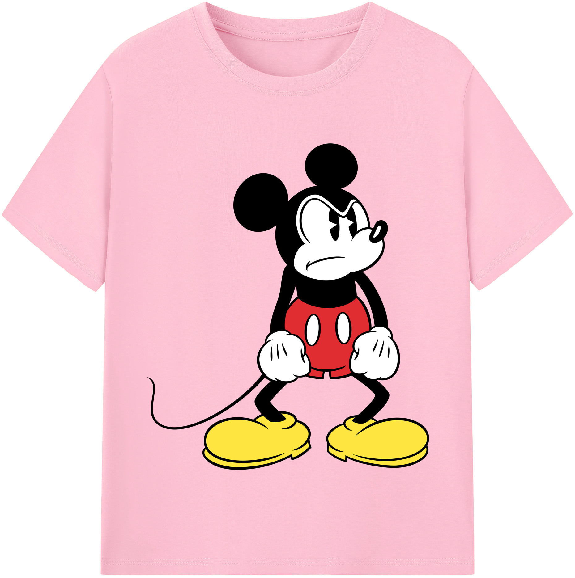 （画像用） ミッキーマウス Mickey Mouse 綿100％半袖Tシャツ（フロントプリント）