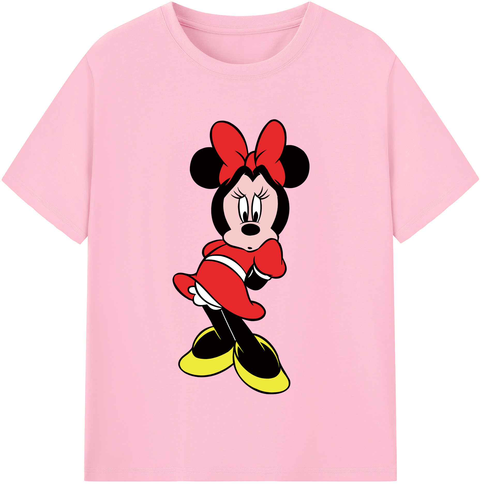 （画像用） ミッキーマウス Mickey Mouse 綿100％半袖Tシャツ（フロントプリント）