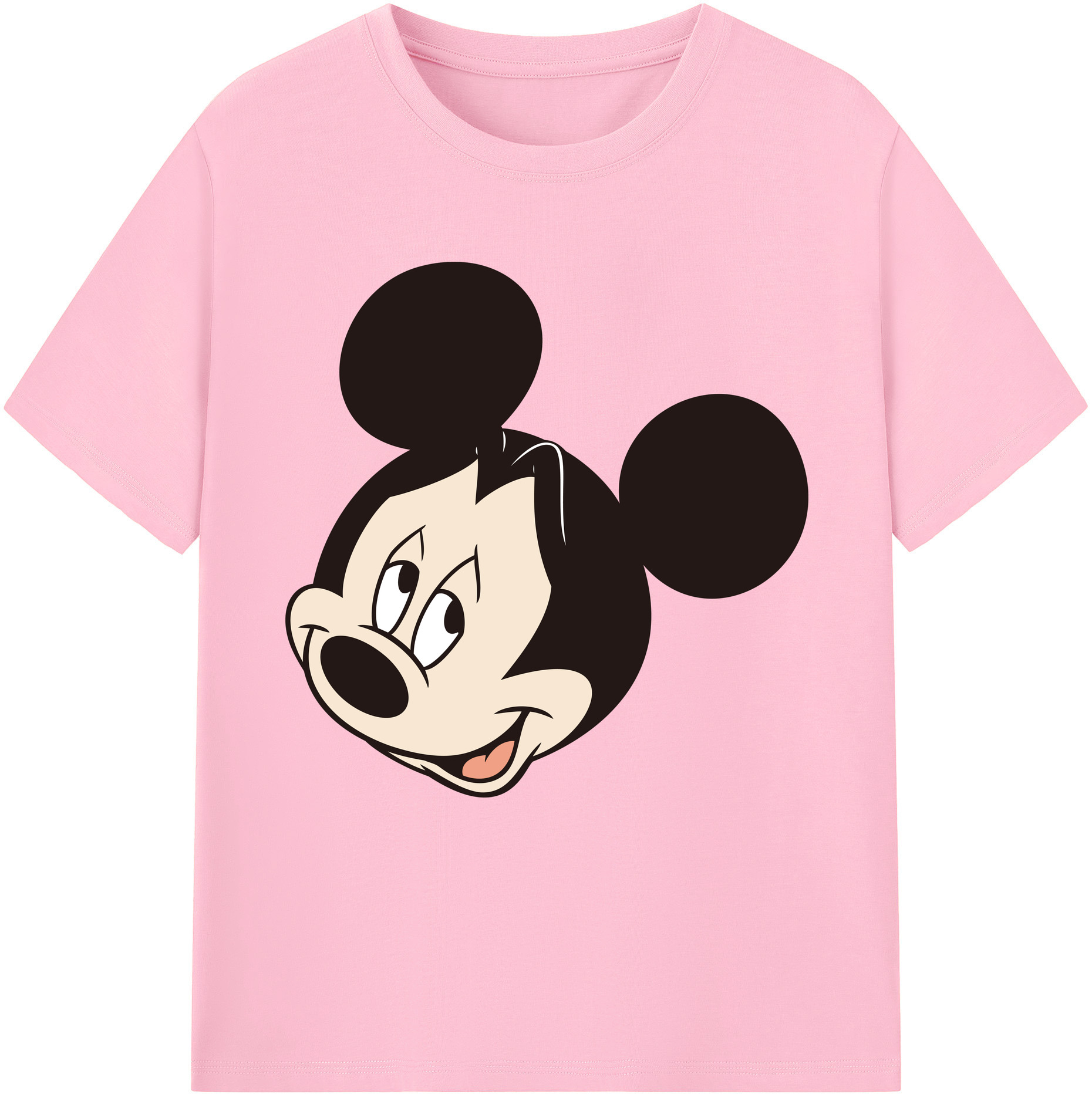 （画像用） ミッキーマウス Mickey Mouse 綿100％半袖Tシャツ（フロントプリント）