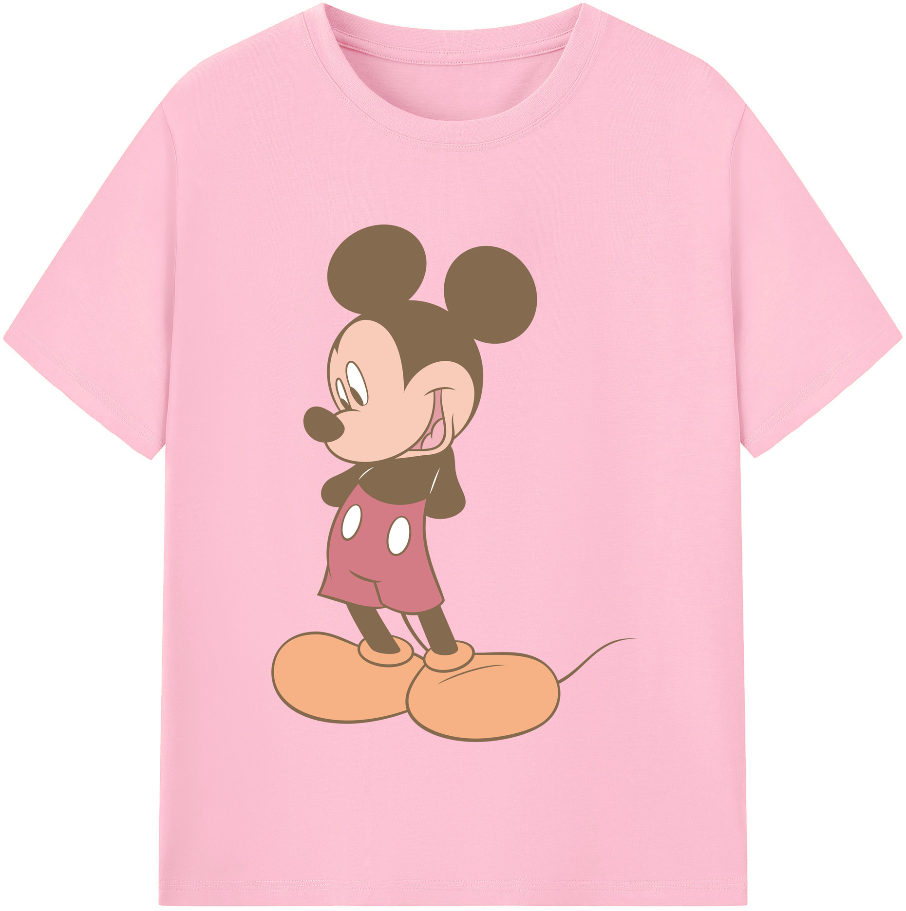 （画像用） ミッキーマウス Mickey Mouse 綿100％半袖Tシャツ（フロントプリント）