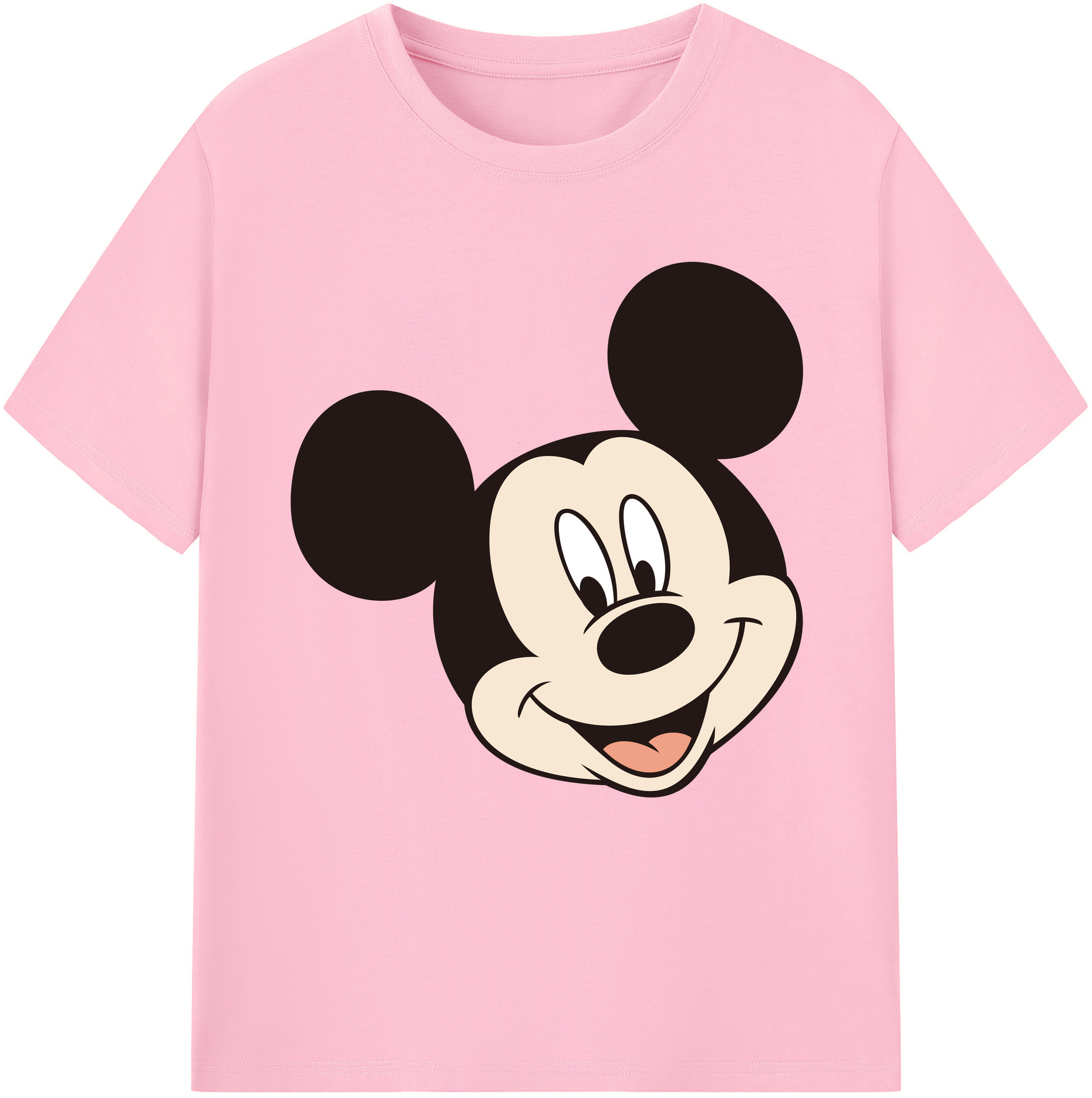 （画像用） ミッキーマウス Mickey Mouse 綿100％半袖Tシャツ（フロントプリント）
