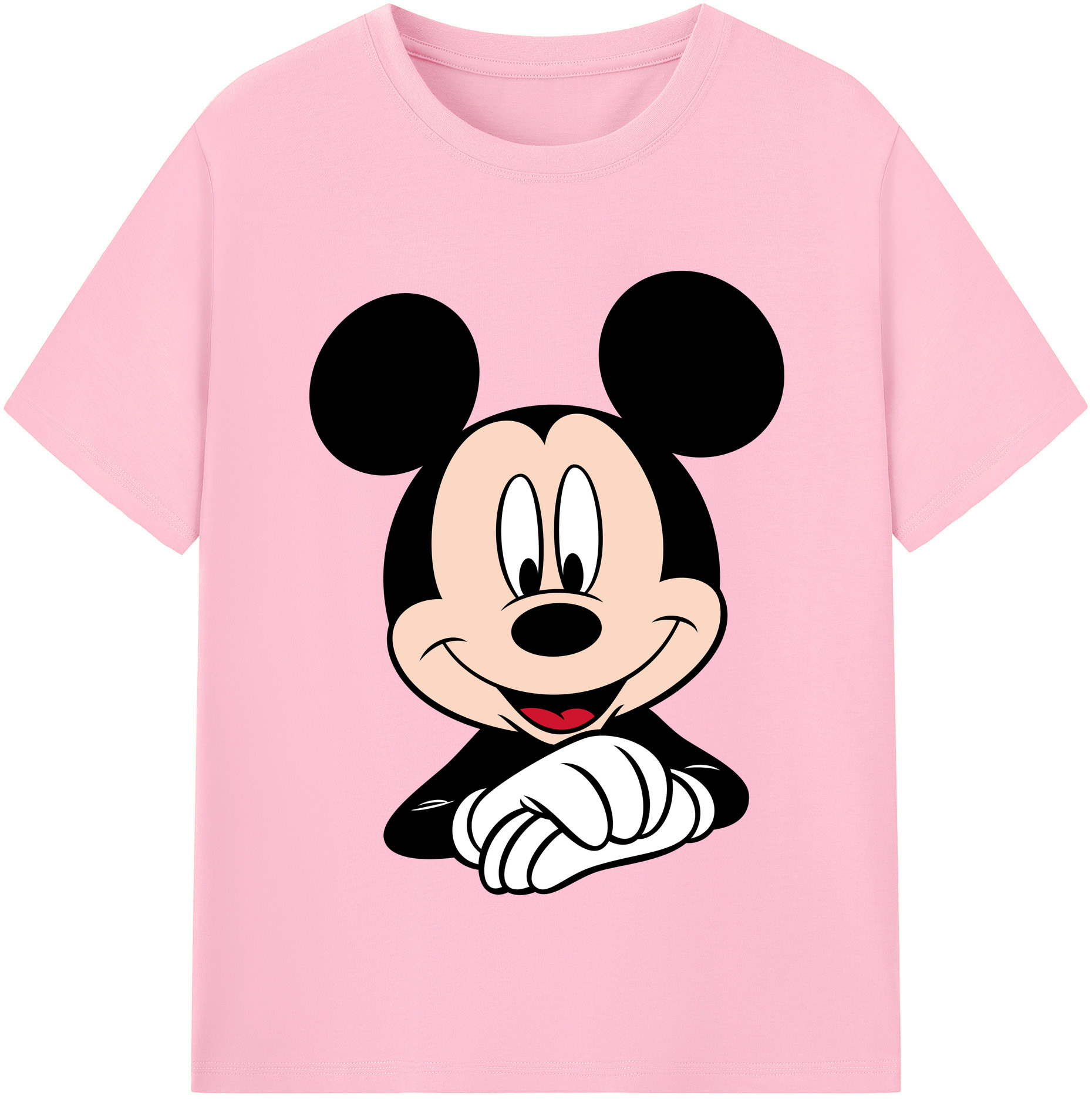 （画像用） ミッキーマウス Mickey Mouse 綿100％半袖Tシャツ（フロントプリント）