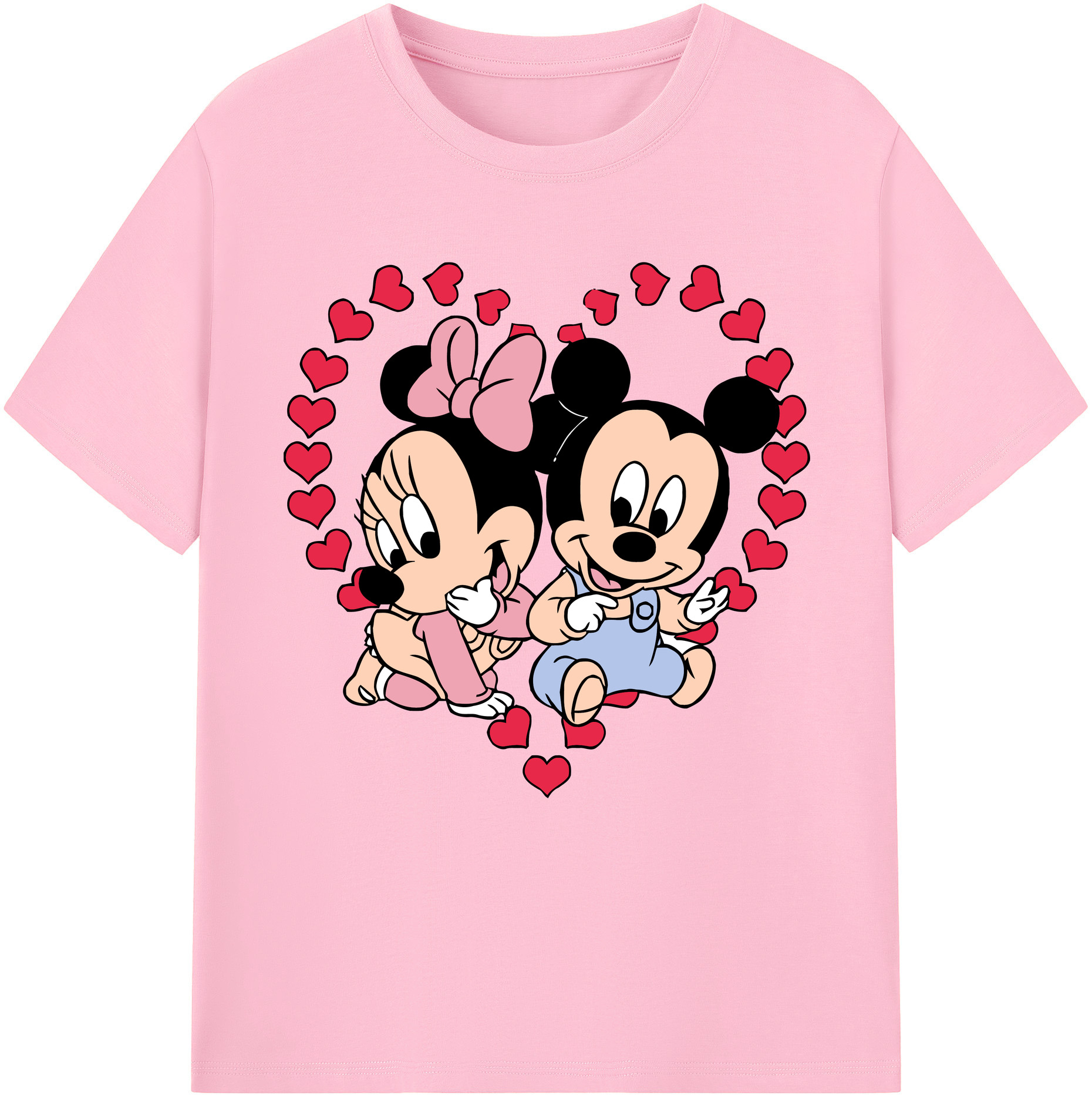（画像用） ミッキーマウス Mickey Mouse 綿100％半袖Tシャツ（フロントプリント）