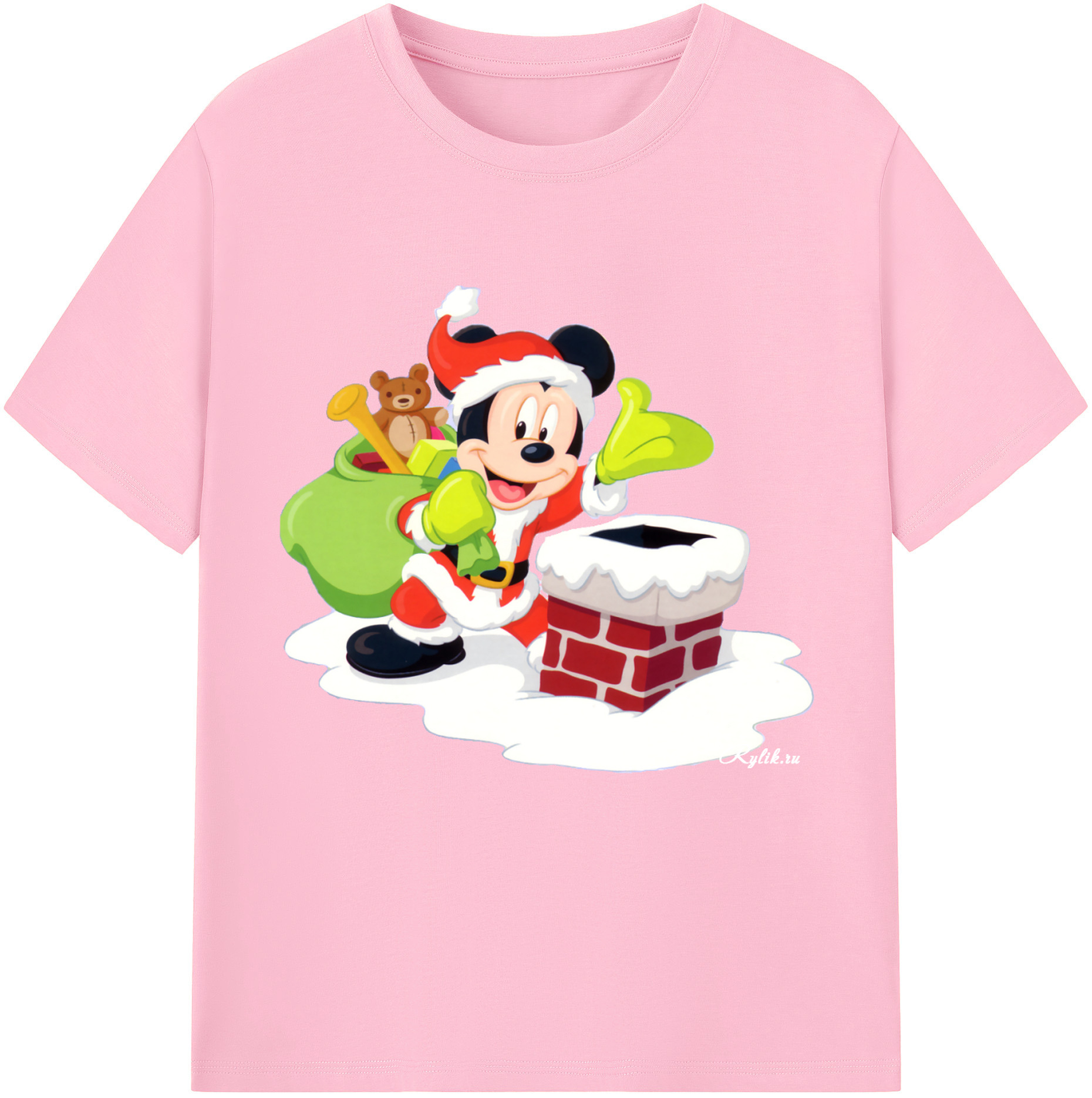（画像用） ミッキーマウス Mickey Mouse 綿100％半袖Tシャツ（フロントプリント）