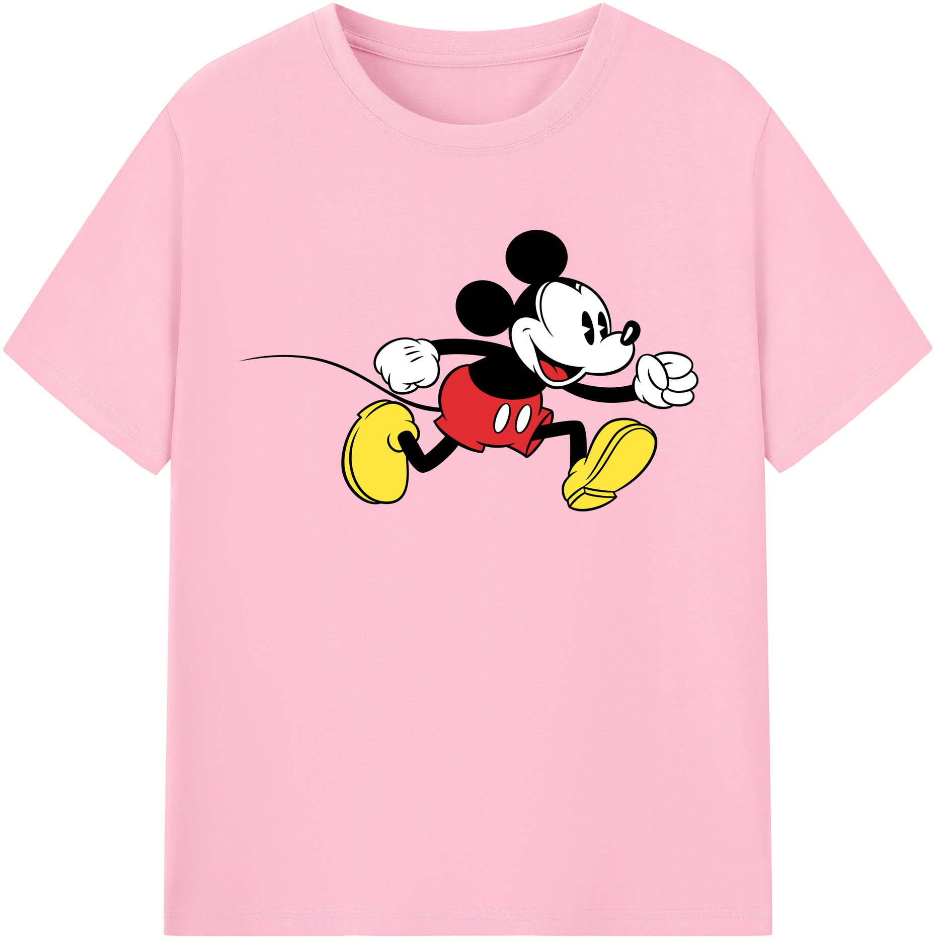 （画像用） ミッキーマウス Mickey Mouse 綿100％半袖Tシャツ（フロントプリント）