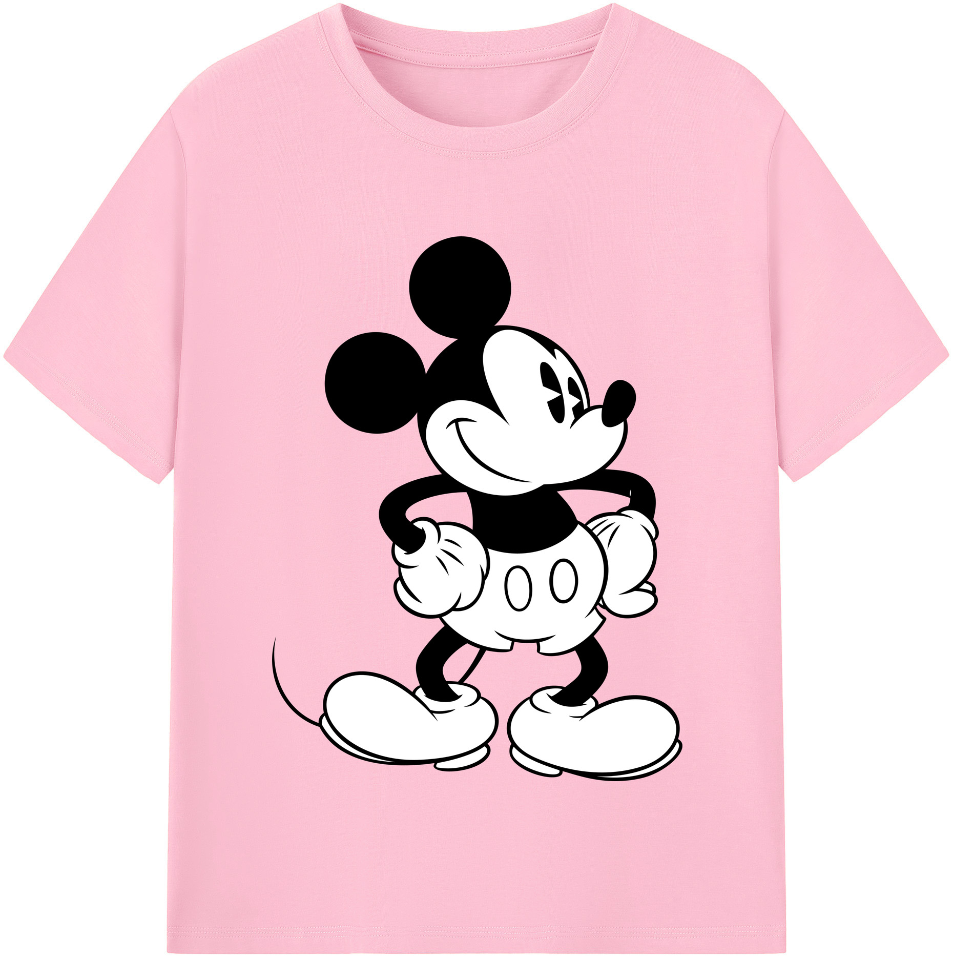（画像用） ミッキーマウス Mickey Mouse 綿100％半袖Tシャツ（フロントプリント）