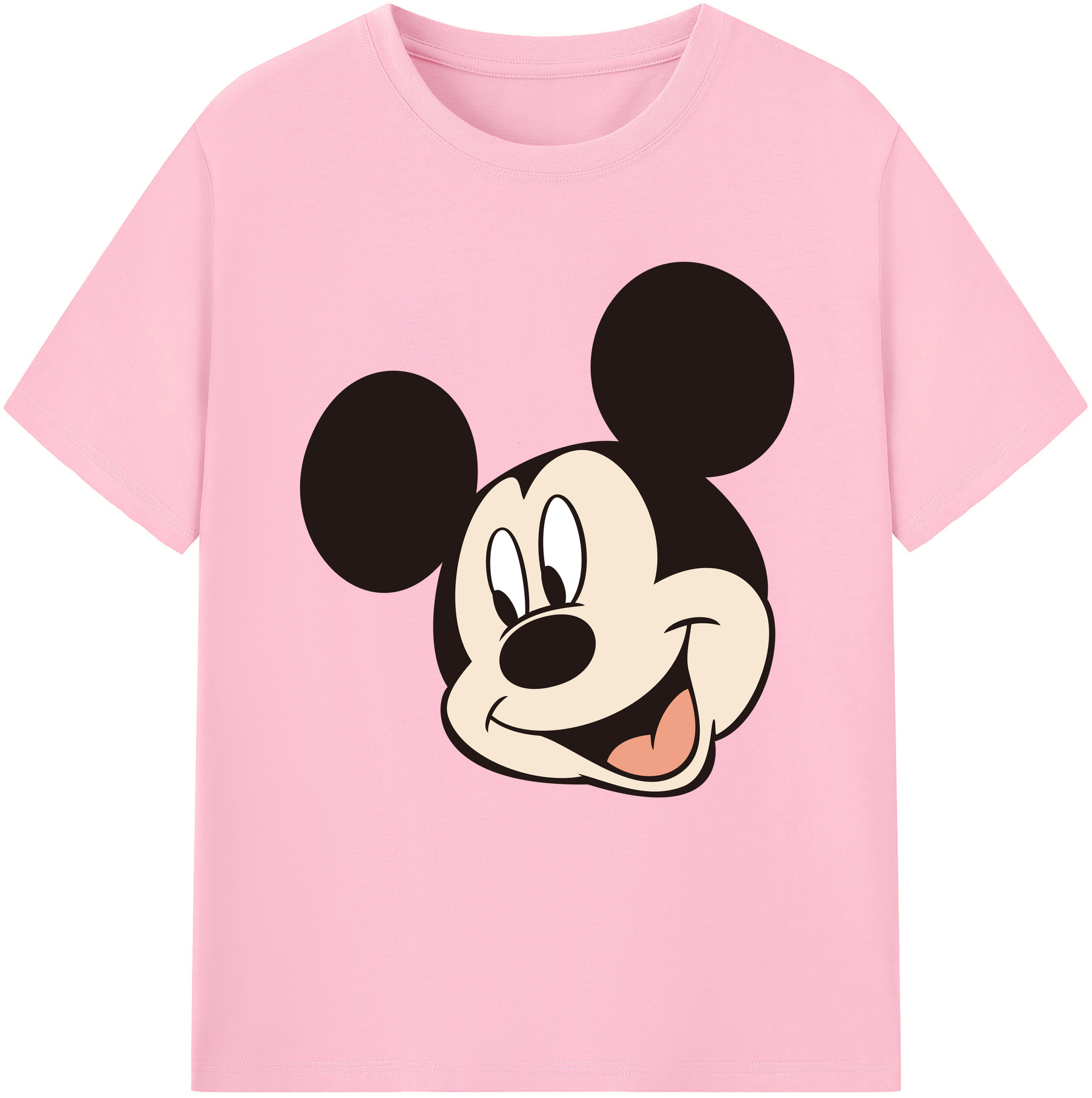 （画像用） ミッキーマウス Mickey Mouse 綿100％半袖Tシャツ（フロントプリント）