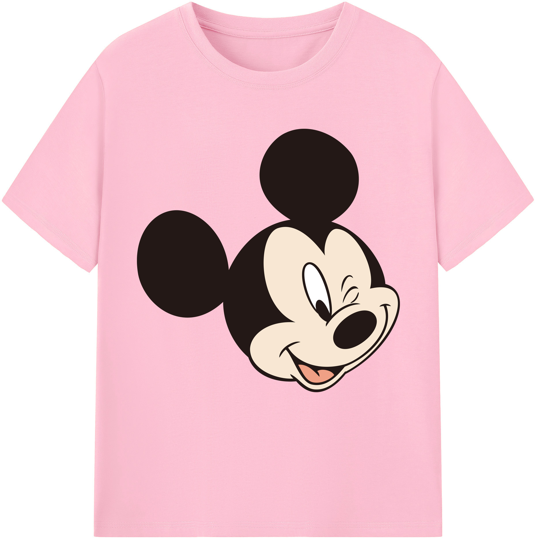 （画像用） ミッキーマウス Mickey Mouse 綿100％半袖Tシャツ（フロントプリント）