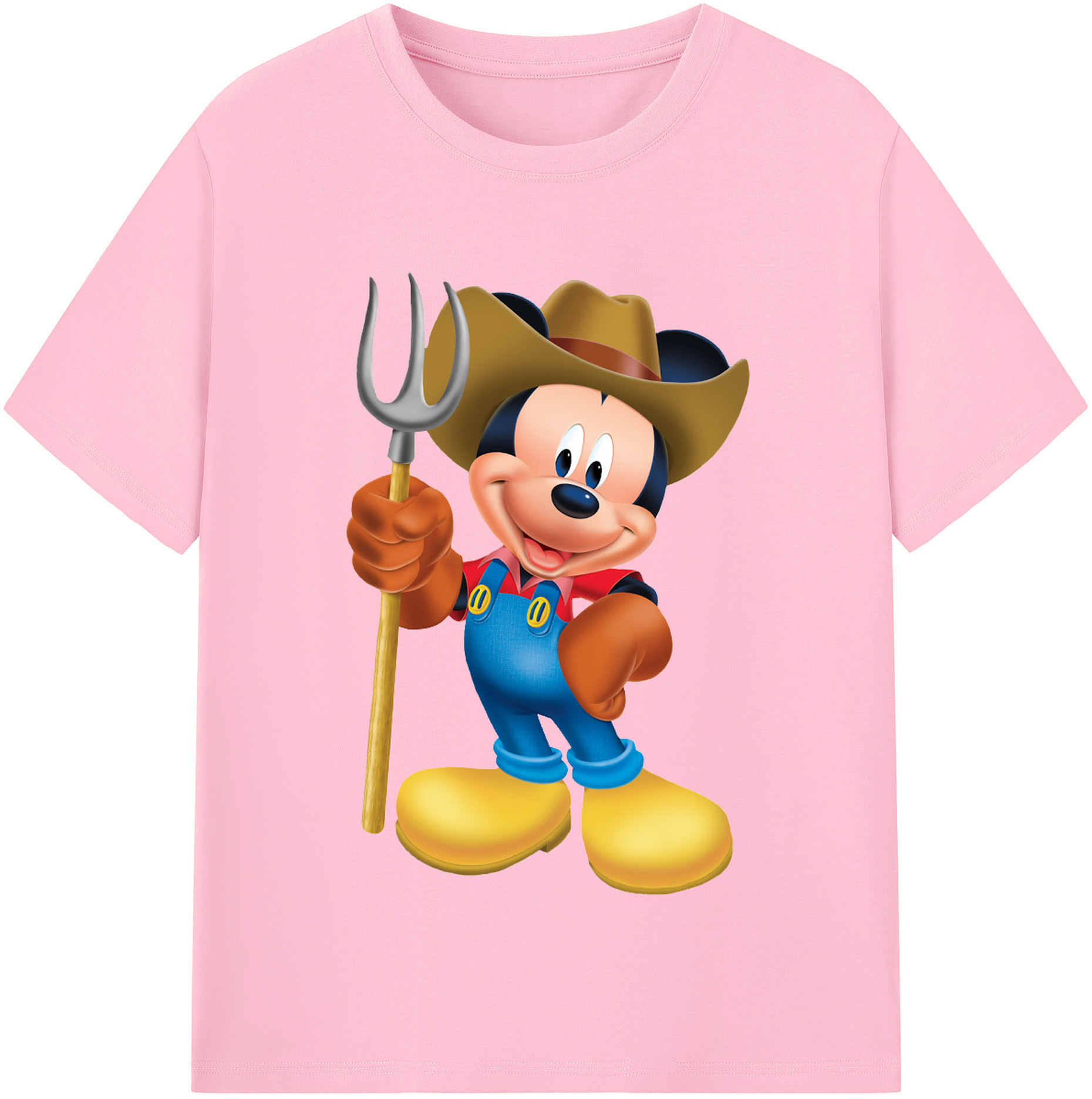 （画像用） ミッキーマウス Mickey Mouse 綿100％半袖Tシャツ（フロントプリント）