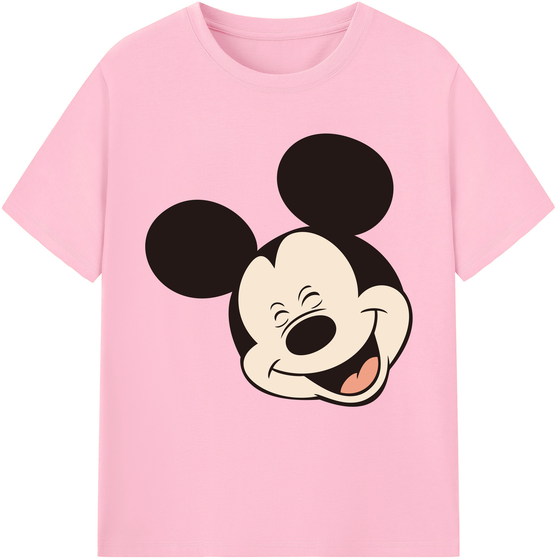 （画像用） ミッキーマウス Mickey Mouse 綿100％半袖Tシャツ（フロントプリント）