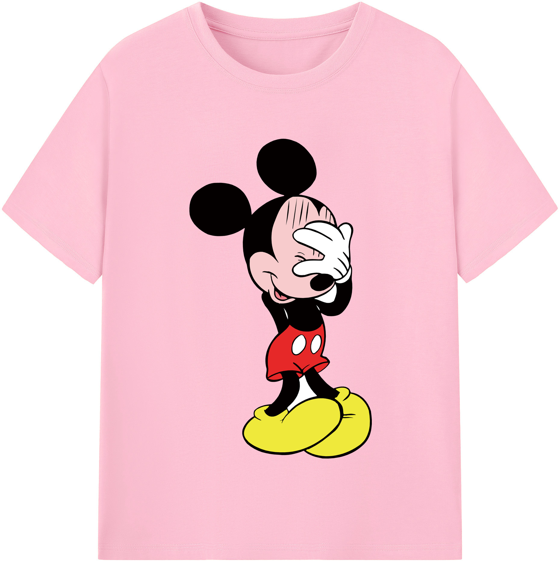 （画像用） ミッキーマウス Mickey Mouse 綿100％半袖Tシャツ（フロントプリント）