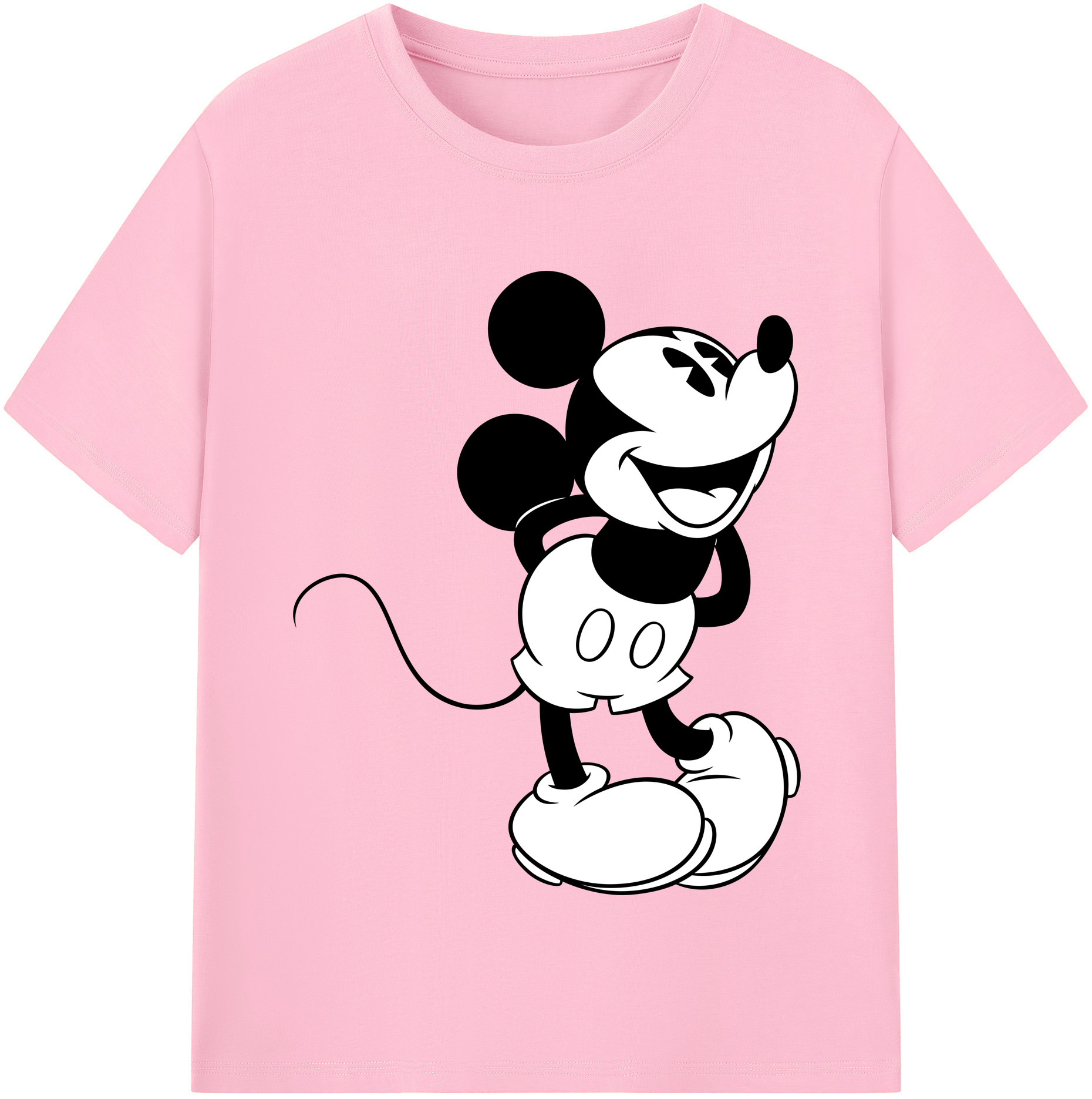 （画像用） ミッキーマウス Mickey Mouse 綿100％半袖Tシャツ（フロントプリント）