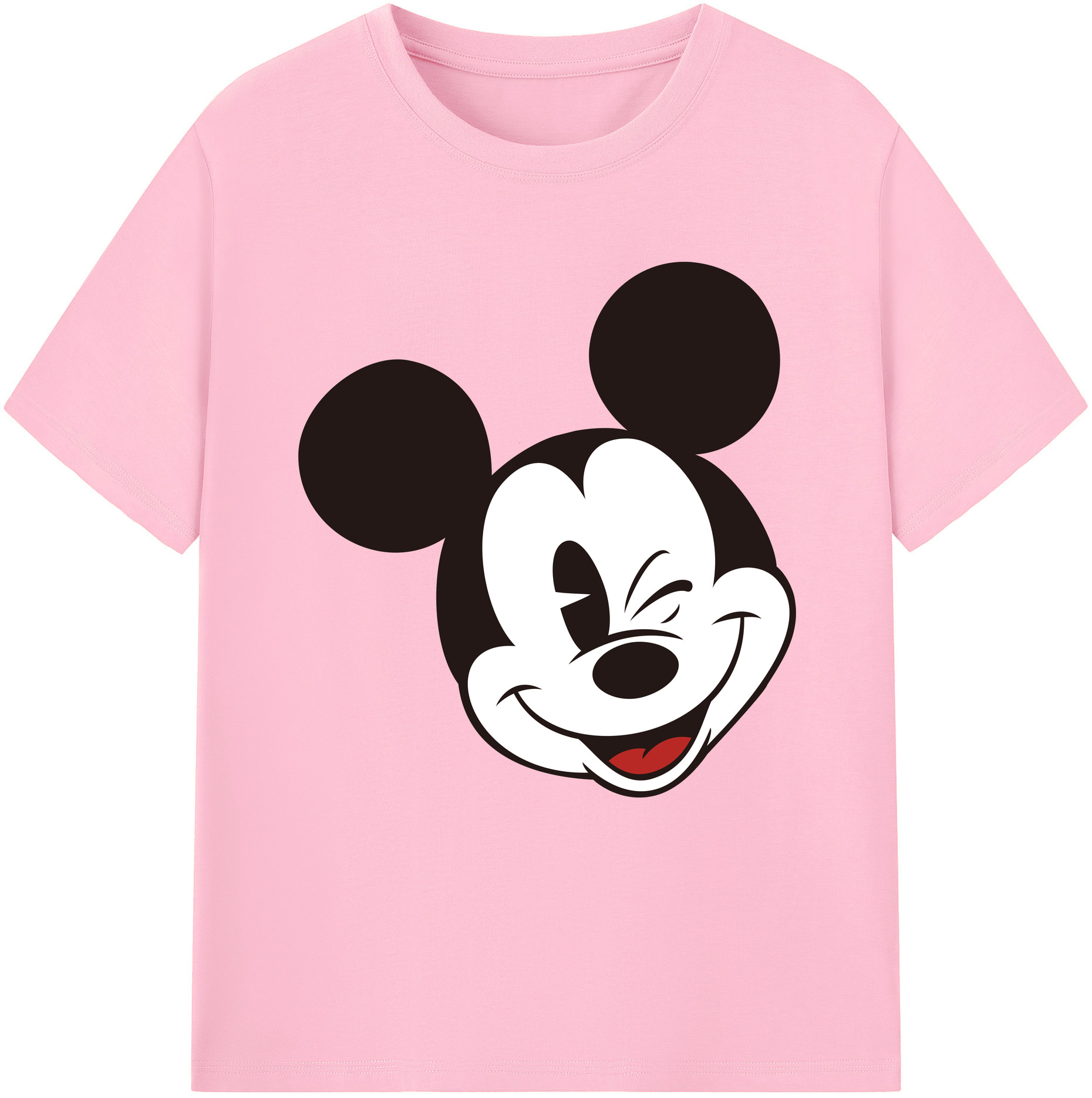 （画像用） ミッキーマウス Mickey Mouse 綿100％半袖Tシャツ（フロントプリント）