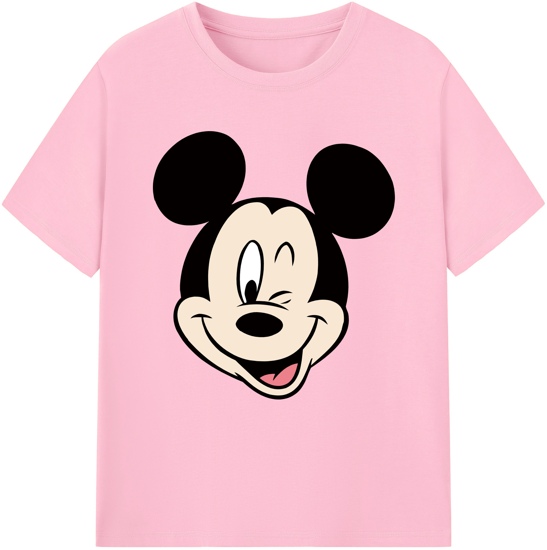 （画像用） ミッキーマウス Mickey Mouse 綿100％半袖Tシャツ（フロントプリント）
