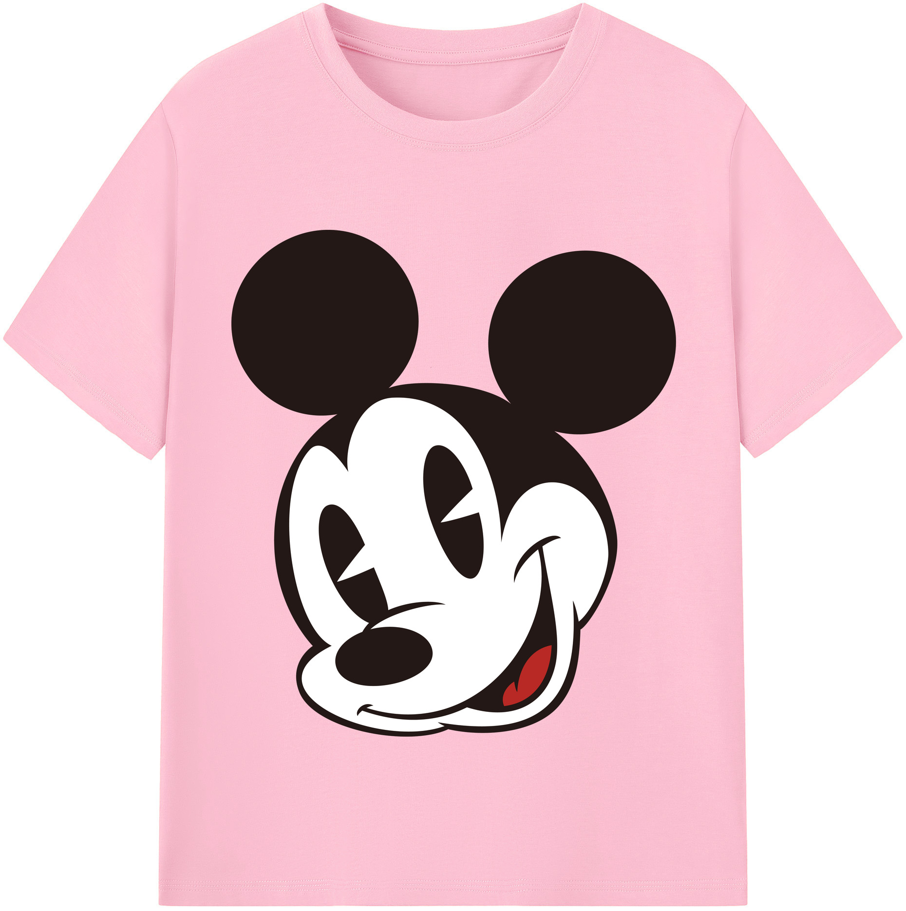 （画像用） ミッキーマウス Mickey Mouse 綿100％半袖Tシャツ（フロントプリント）