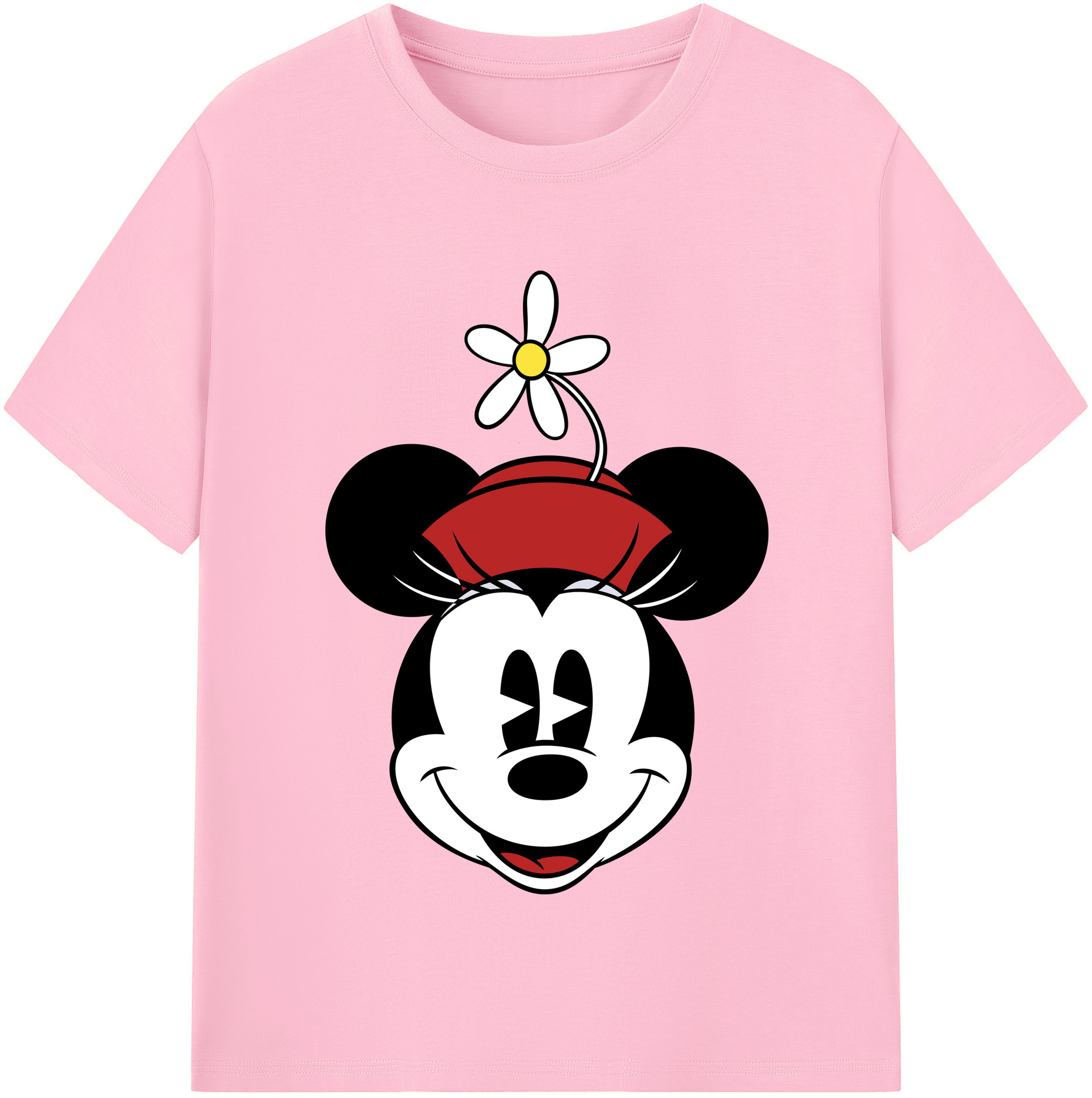 （画像用） ミッキーマウス Mickey Mouse 綿100％半袖Tシャツ（フロントプリント）