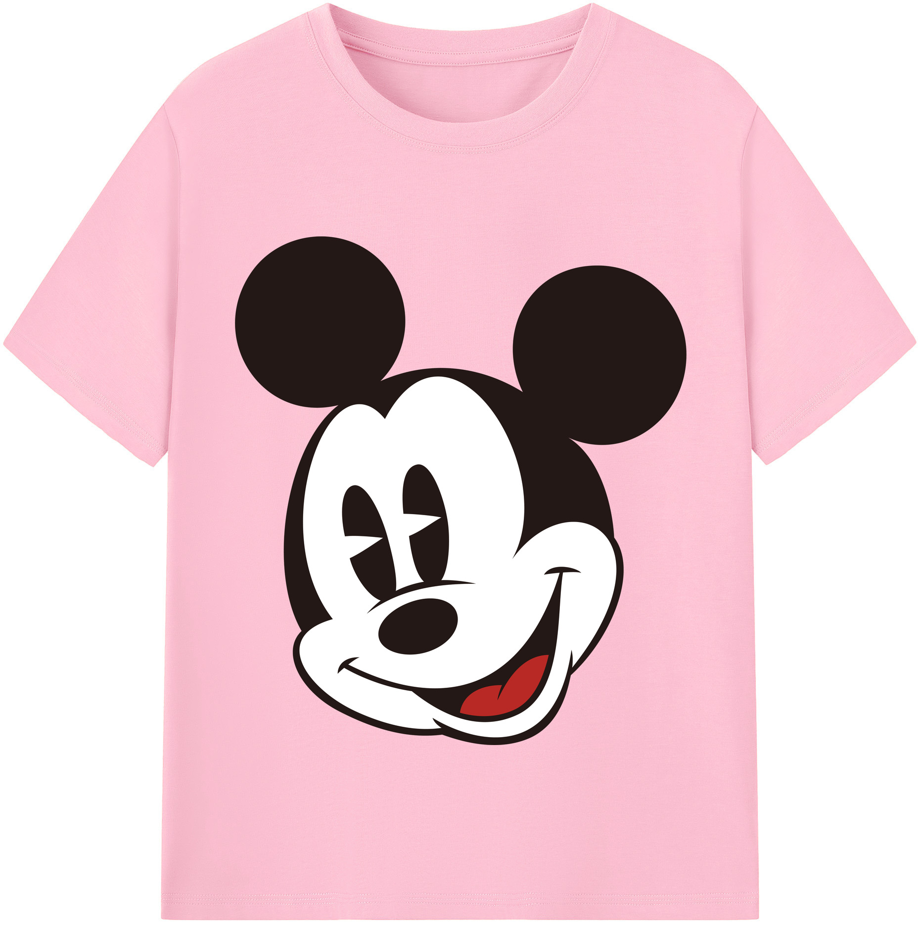（画像用） ミッキーマウス Mickey Mouse 綿100％半袖Tシャツ（フロントプリント）
