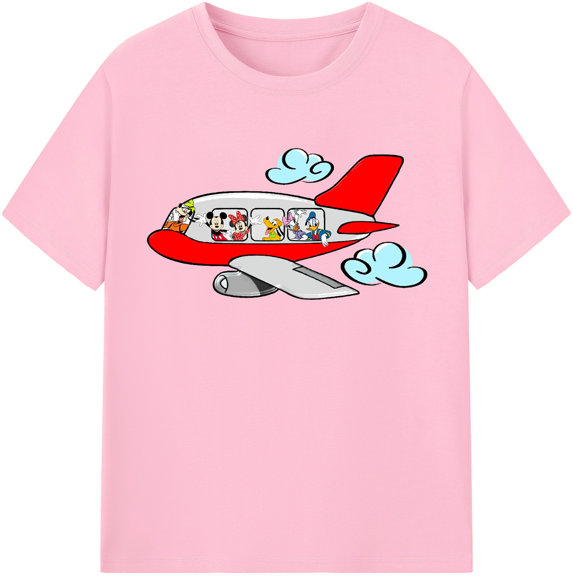 （画像用） ミッキーマウス Mickey Mouse 綿100％半袖Tシャツ（フロントプリント）