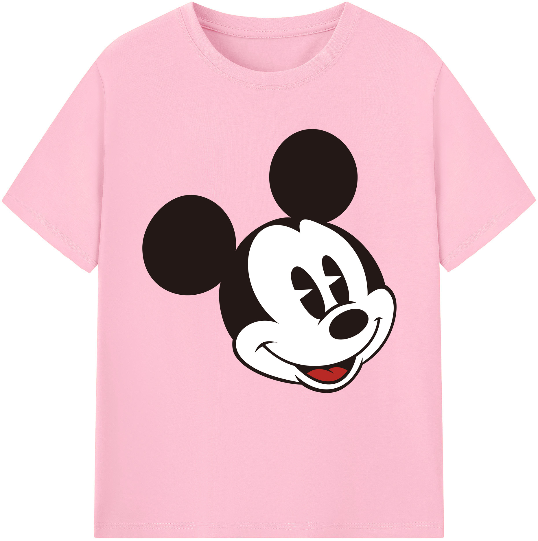 （画像用） ミッキーマウス Mickey Mouse 綿100％半袖Tシャツ（フロントプリント）
