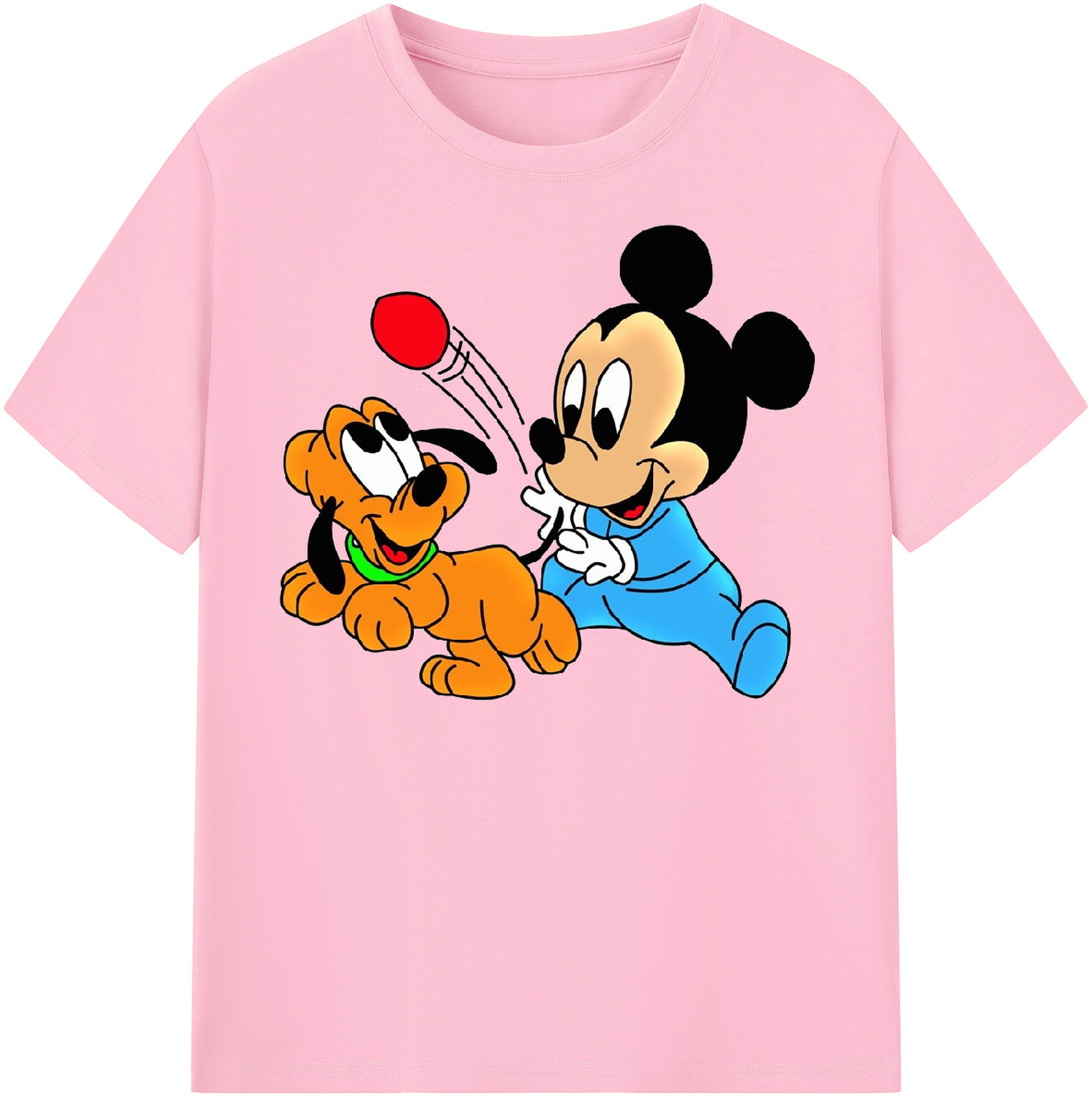 （画像用） ミッキーマウス Mickey Mouse 綿100％半袖Tシャツ（フロントプリント）