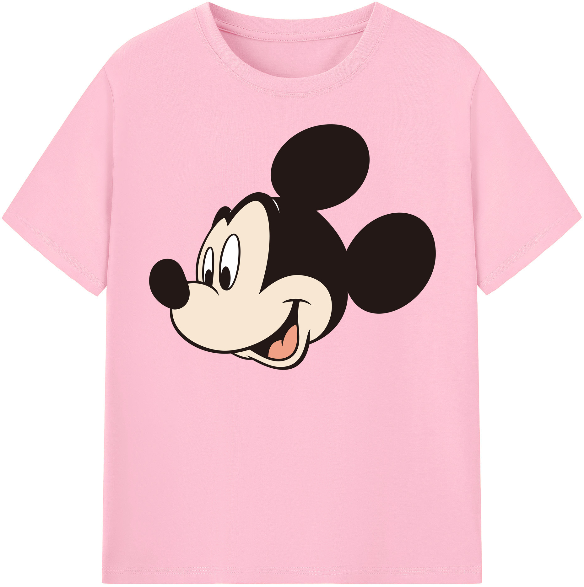 （画像用） ミッキーマウス Mickey Mouse 綿100％半袖Tシャツ（フロントプリント）