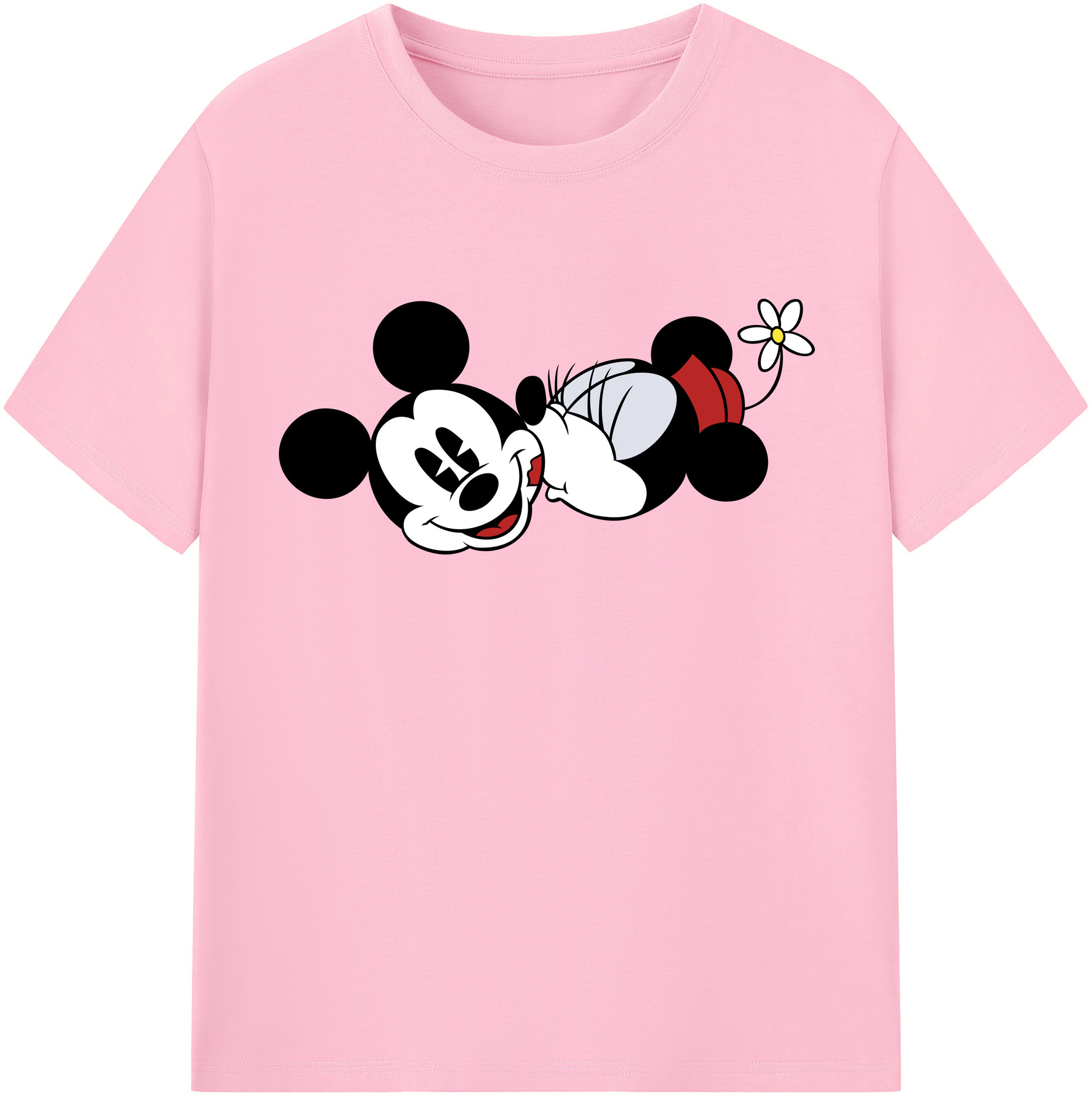 （画像用） ミッキーマウス Mickey Mouse 綿100％半袖Tシャツ（フロントプリント）