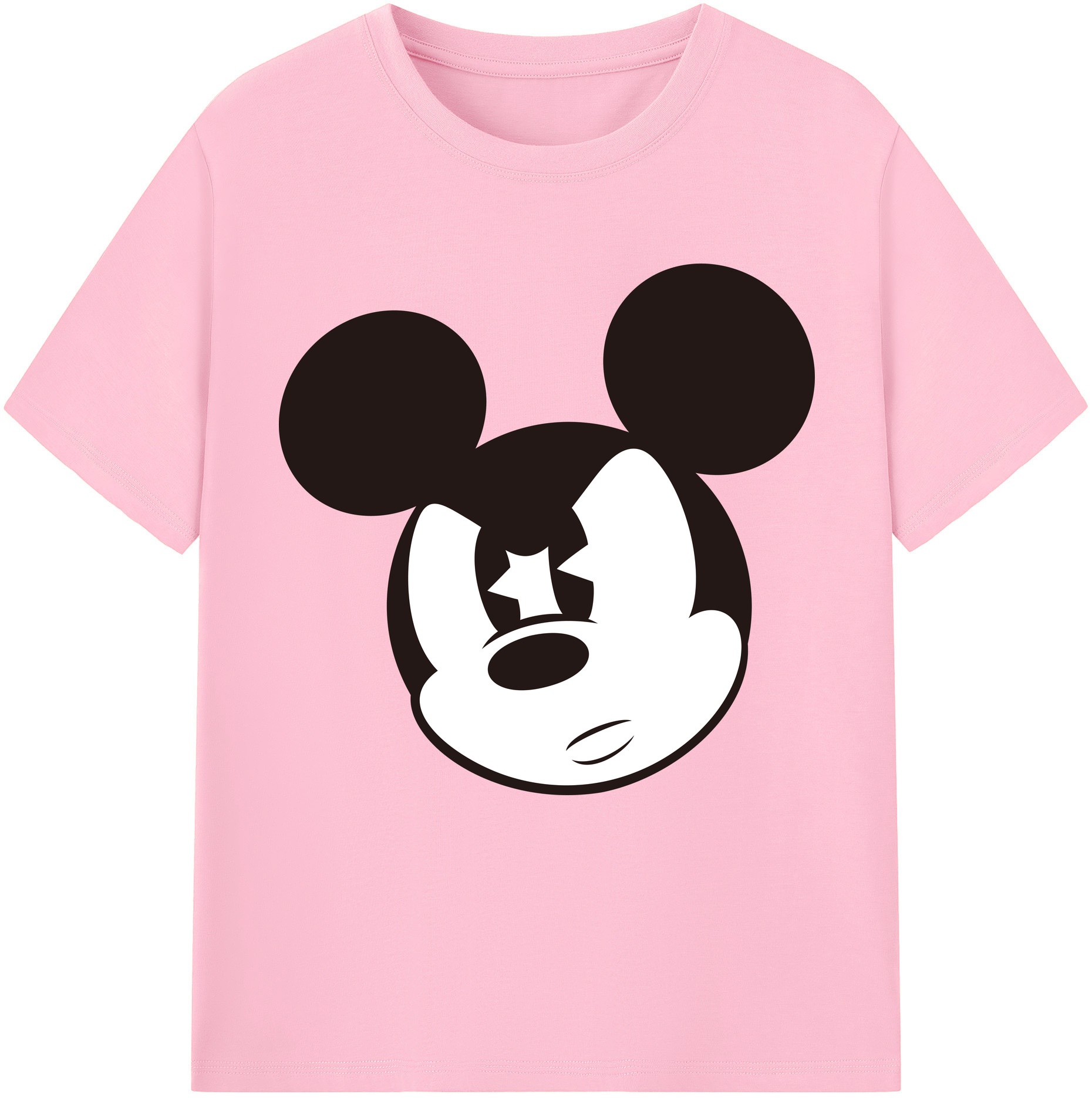 （画像用） ミッキーマウス Mickey Mouse 綿100％半袖Tシャツ（フロントプリント）